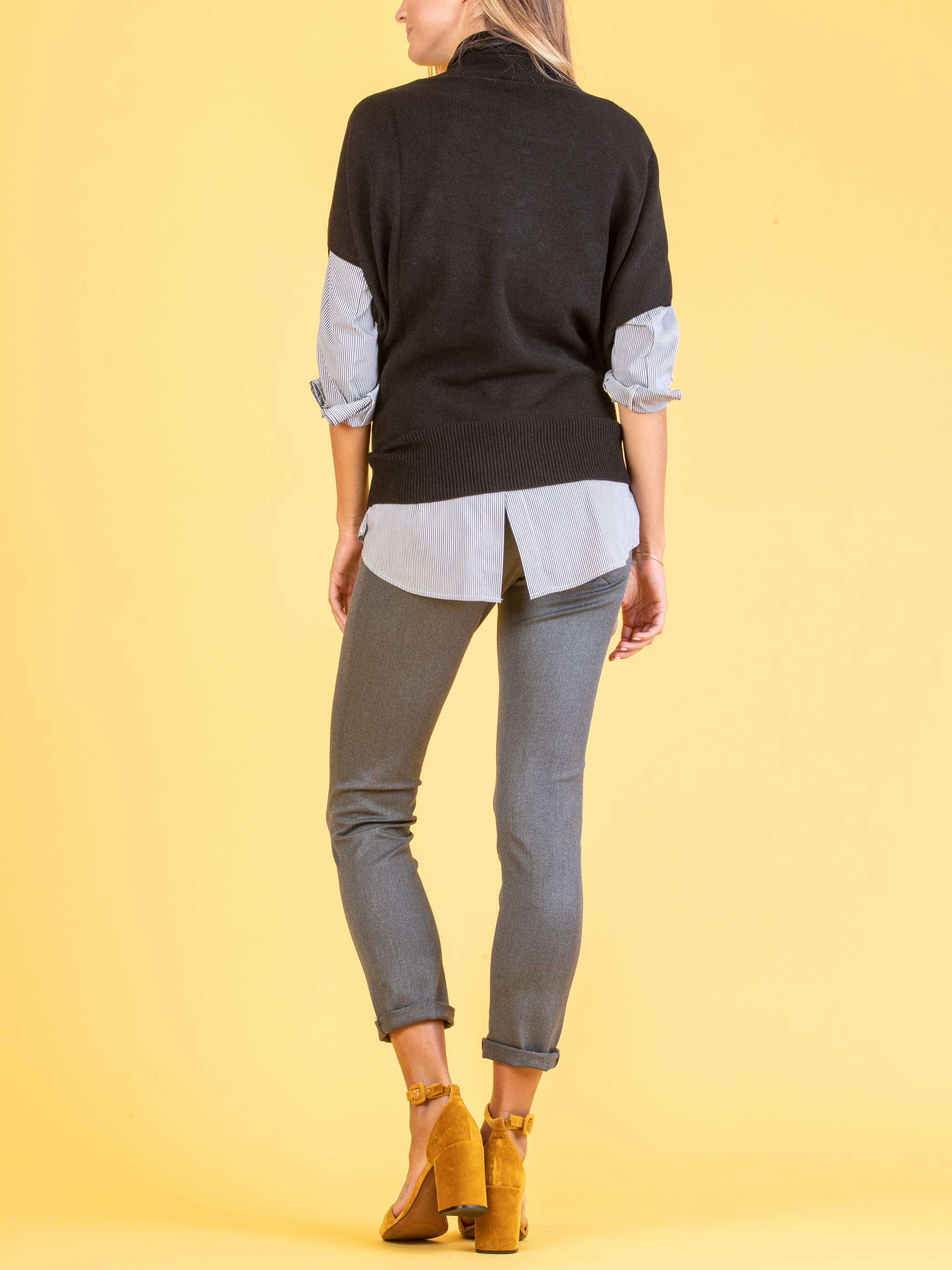 Pantalone Premaman Bielastico (Antracite, XXS)