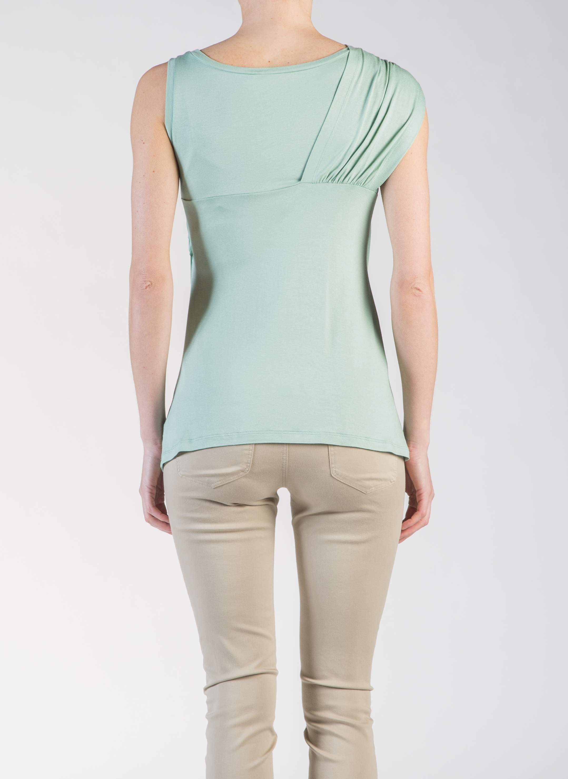 Maternity Top with Knot (Verde Chiaro , XXS)