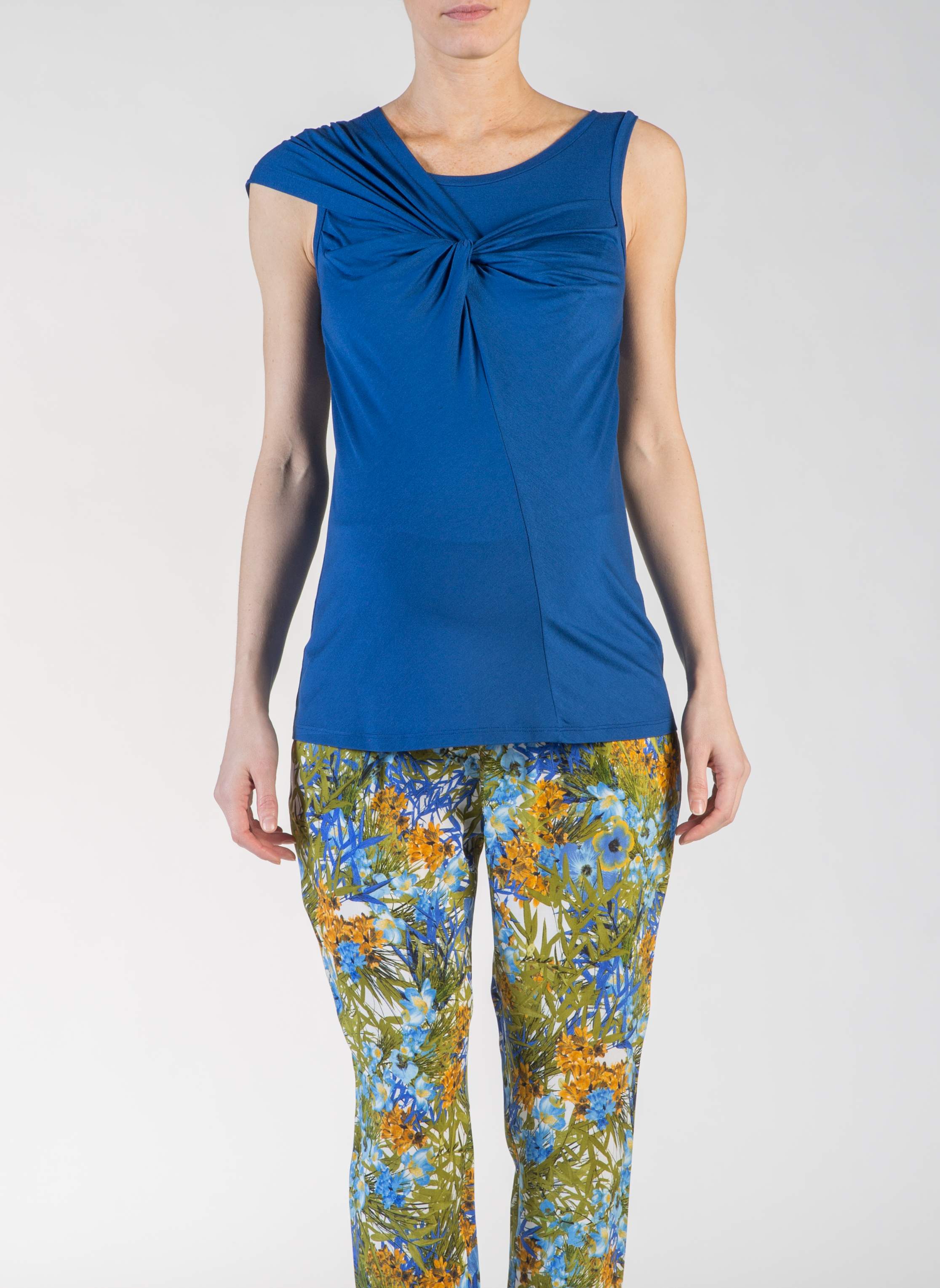 Maternity Top with Knot (Blu Cina, XXS)