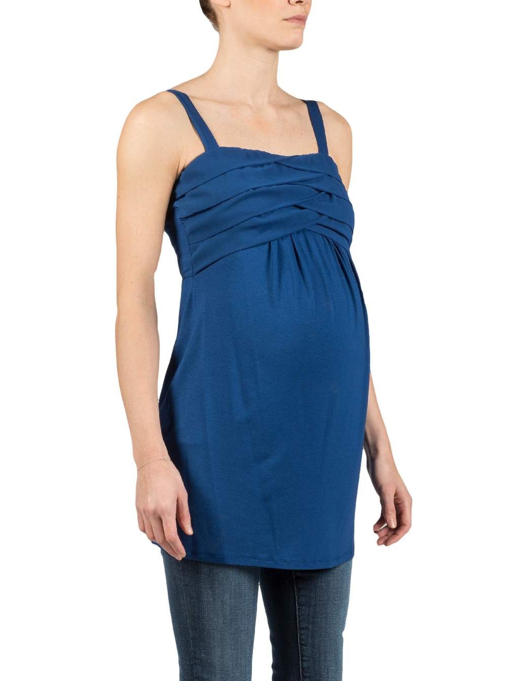Chiffon Maternity Top (Blu Cina)
