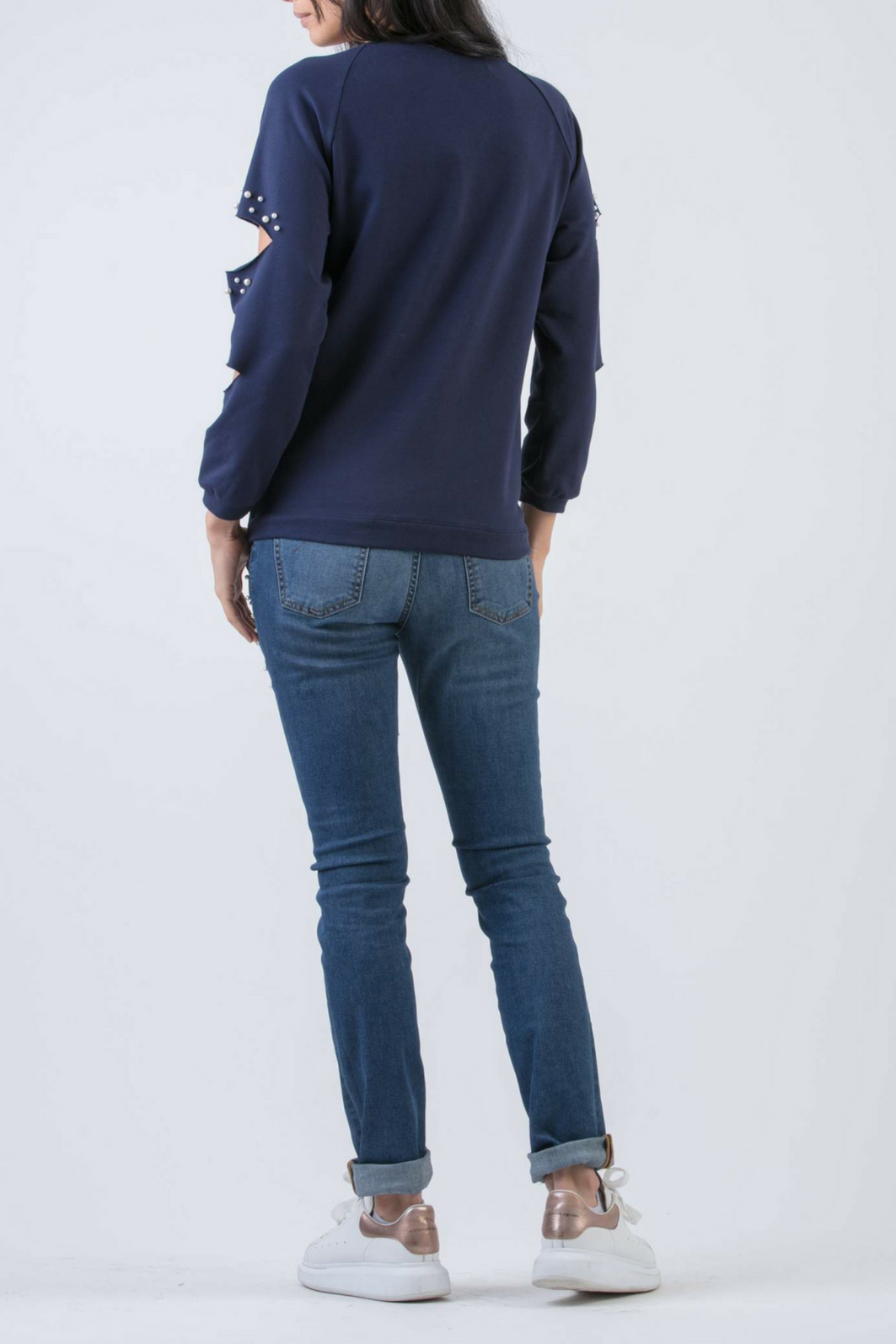 Felpa Premaman con Perle (Blu, XS)