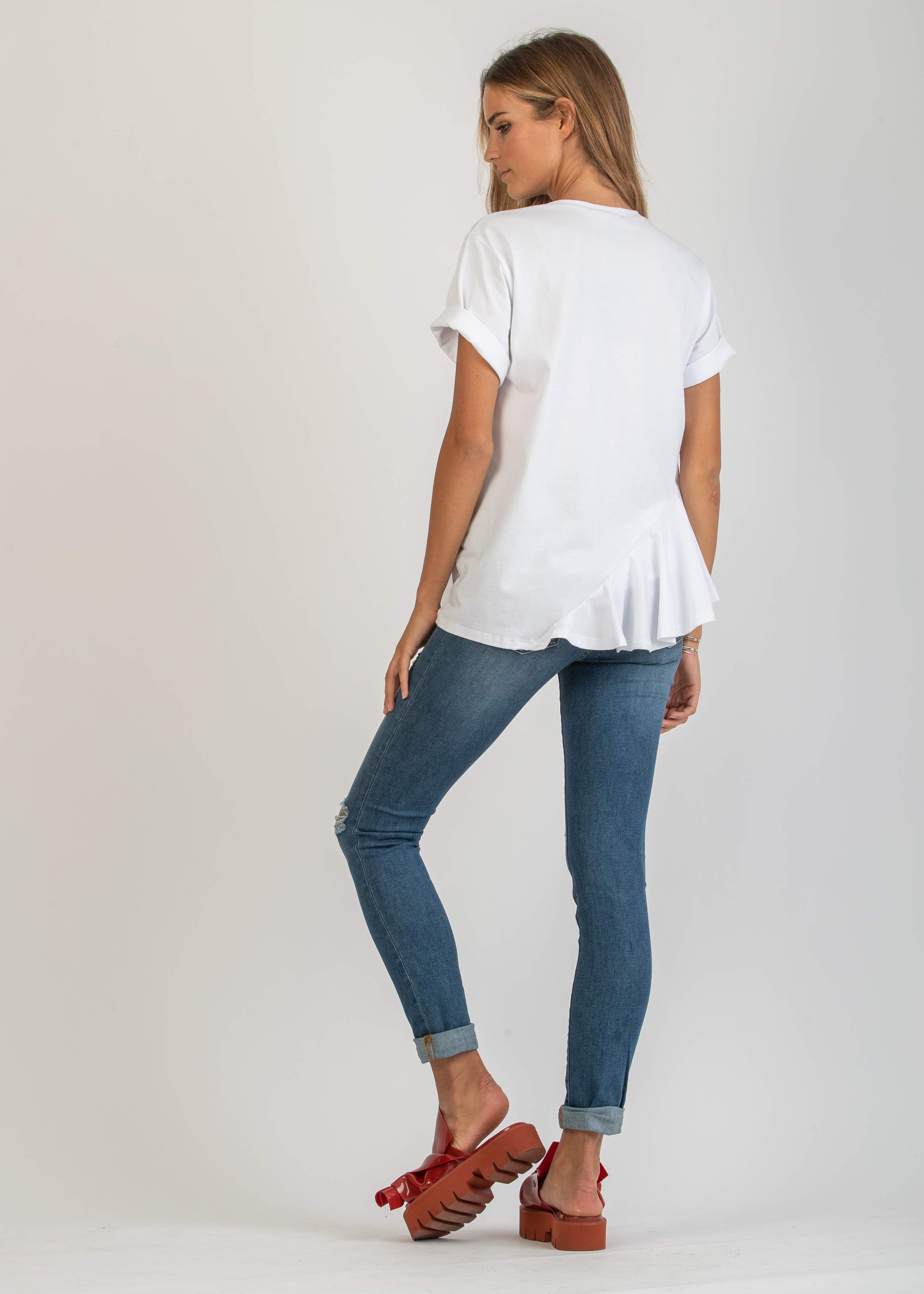 Ripped Skinny Fit Maternity Jeans (Blue, XS)