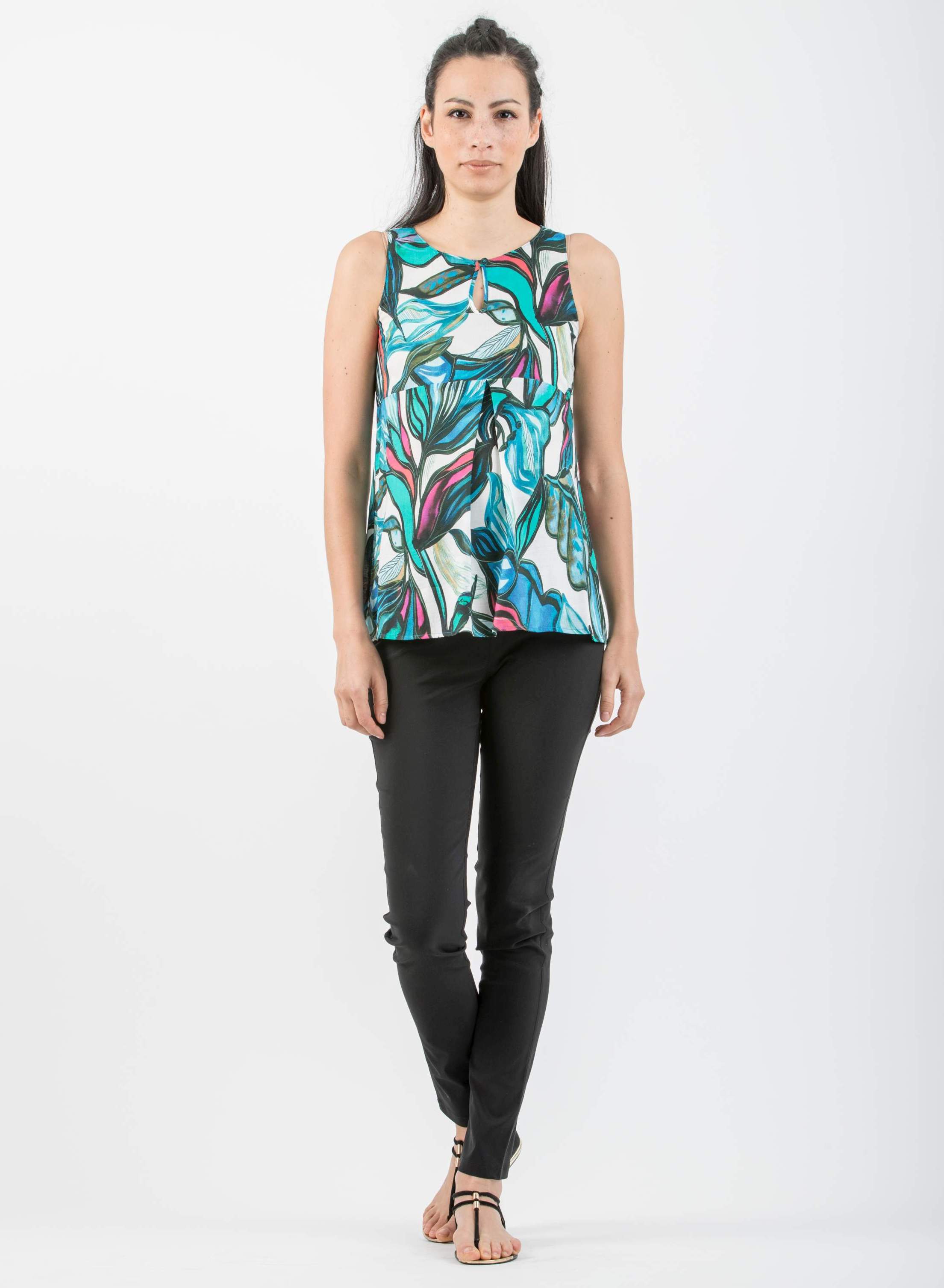 Floral Maternity Top (Azzurro)
