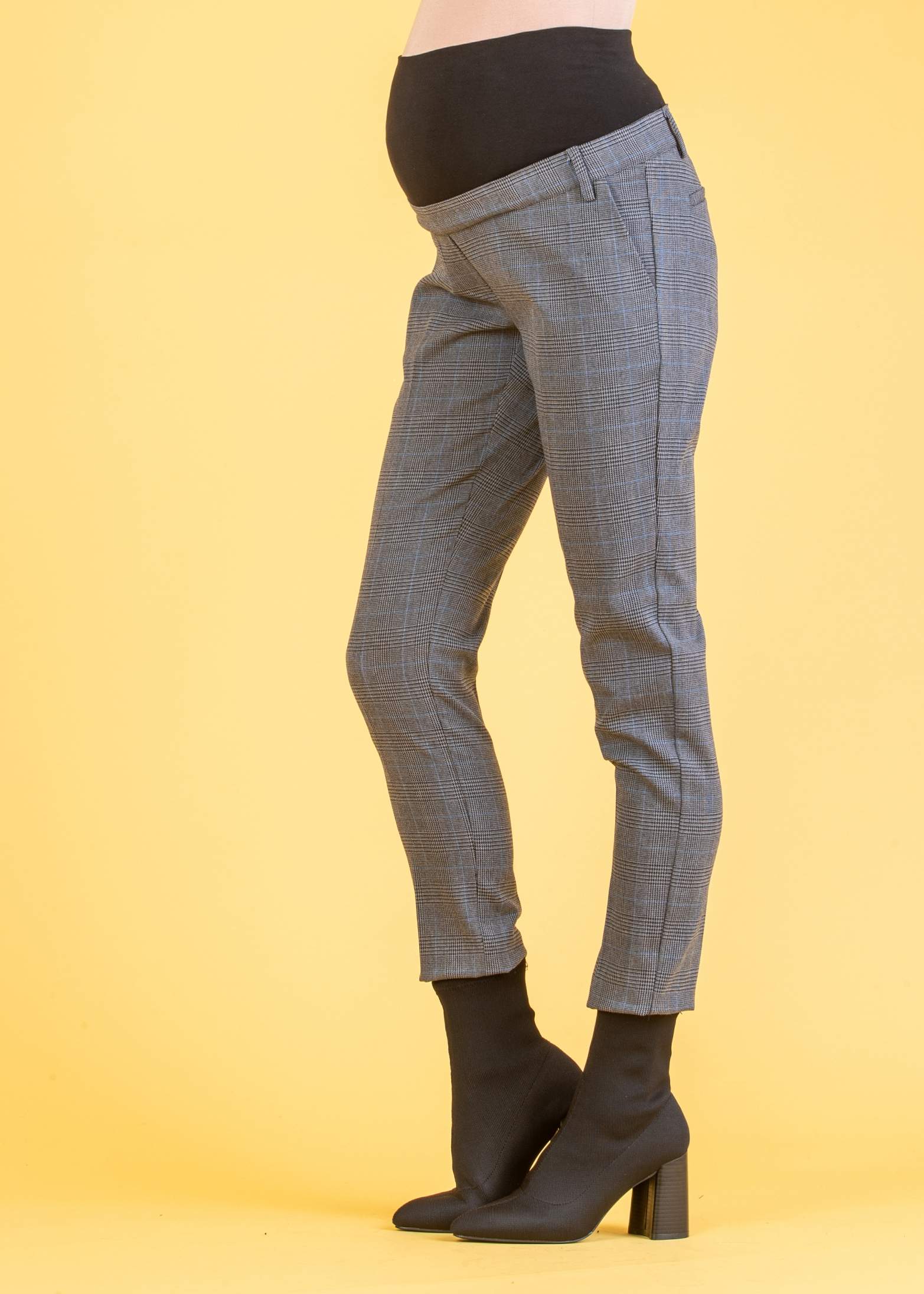 Pantalone Premaman a Quadri (Antracite, XS)