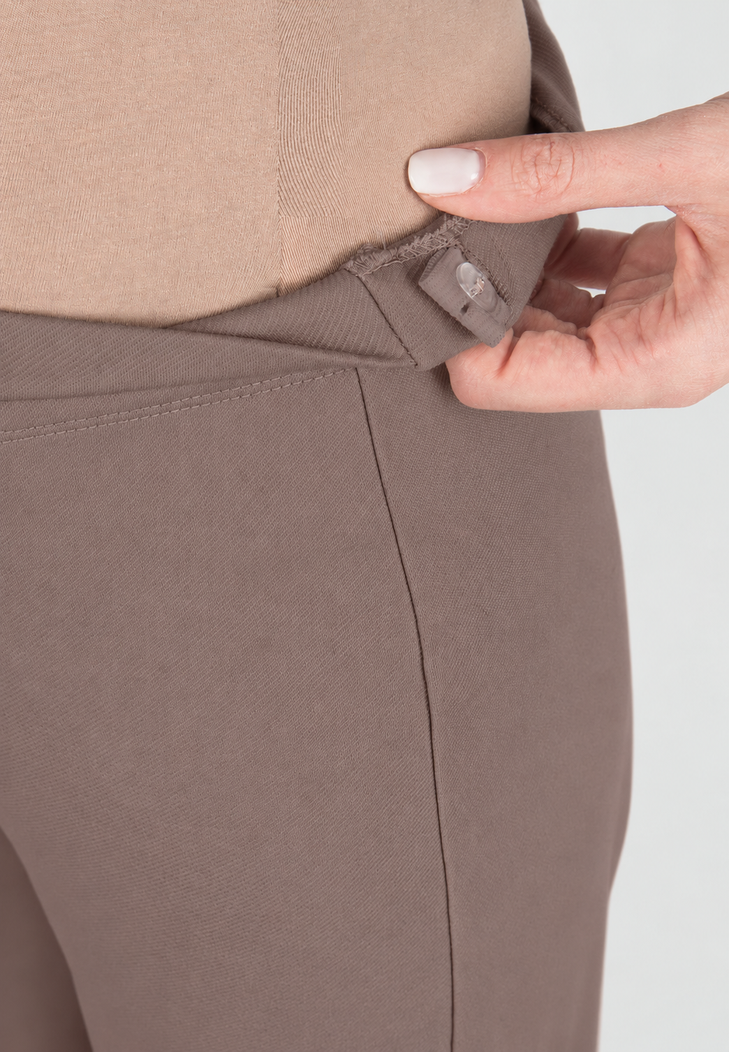 KIMBERLY - Pantalone Premaman in Punto Milano Diagonale (Corda)