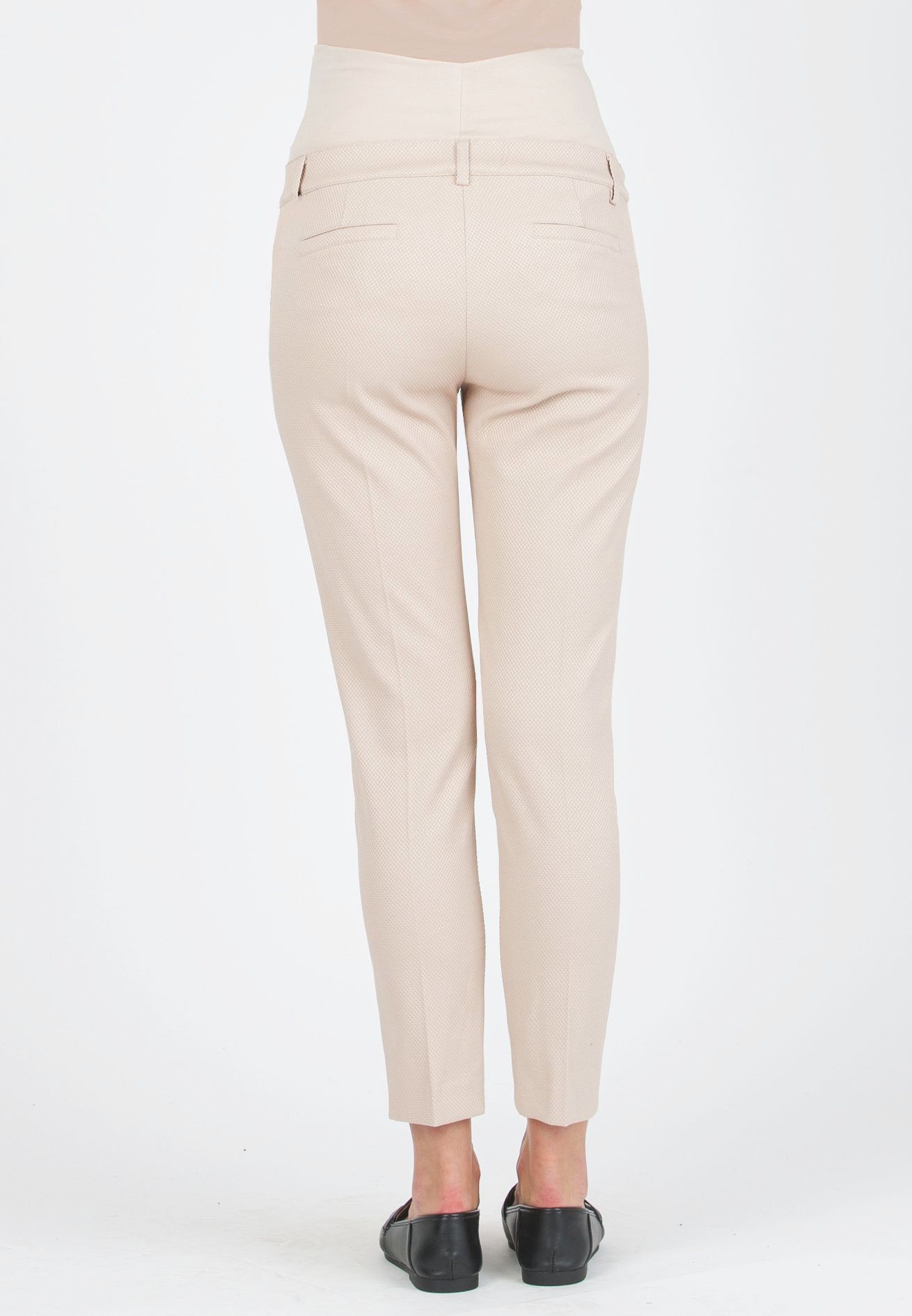 GILDA P - Tailored Maternity Trousers in Pique (Beige, XS)