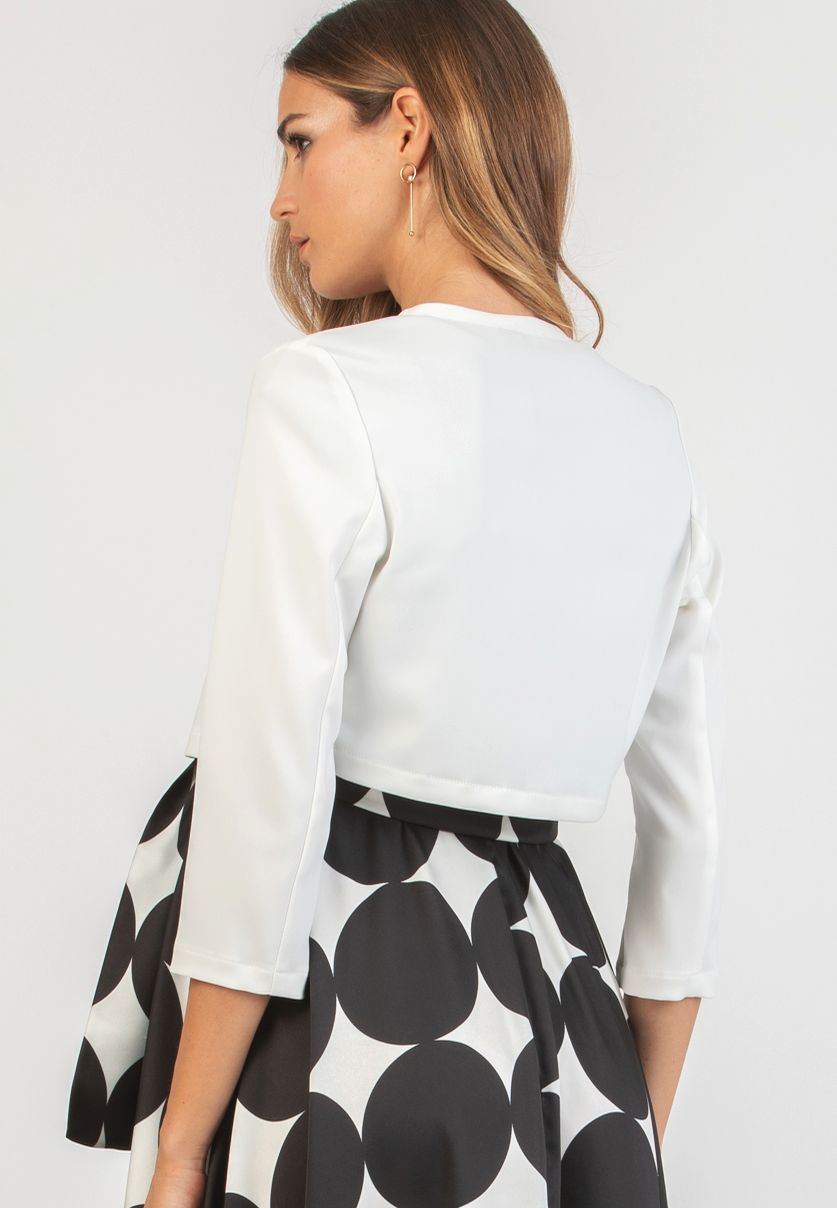 IVY - Short Maternity Bolero in Cady (Avorio)