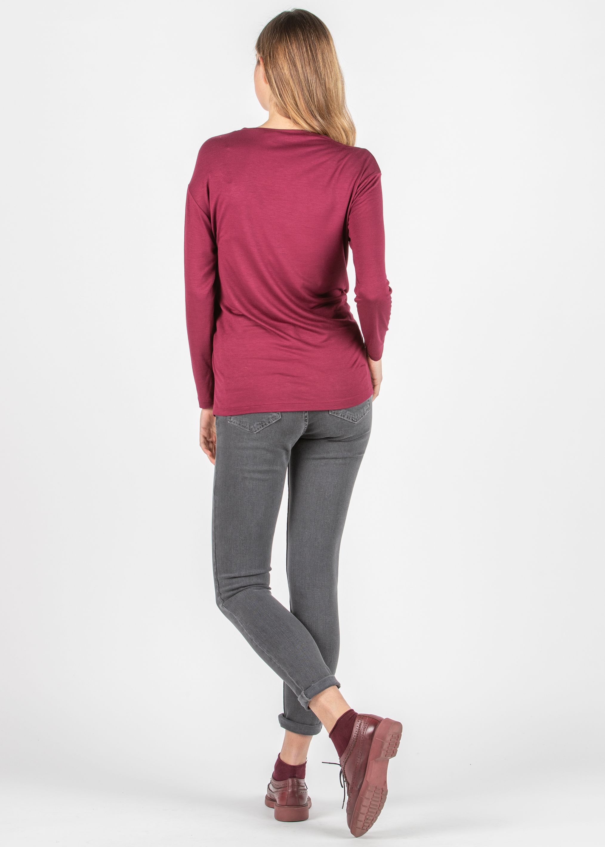 OLIMPIA GREY - Jeans Premaman Super-Stretch con Lavaggio Grigio (Grigio Medio, XS)