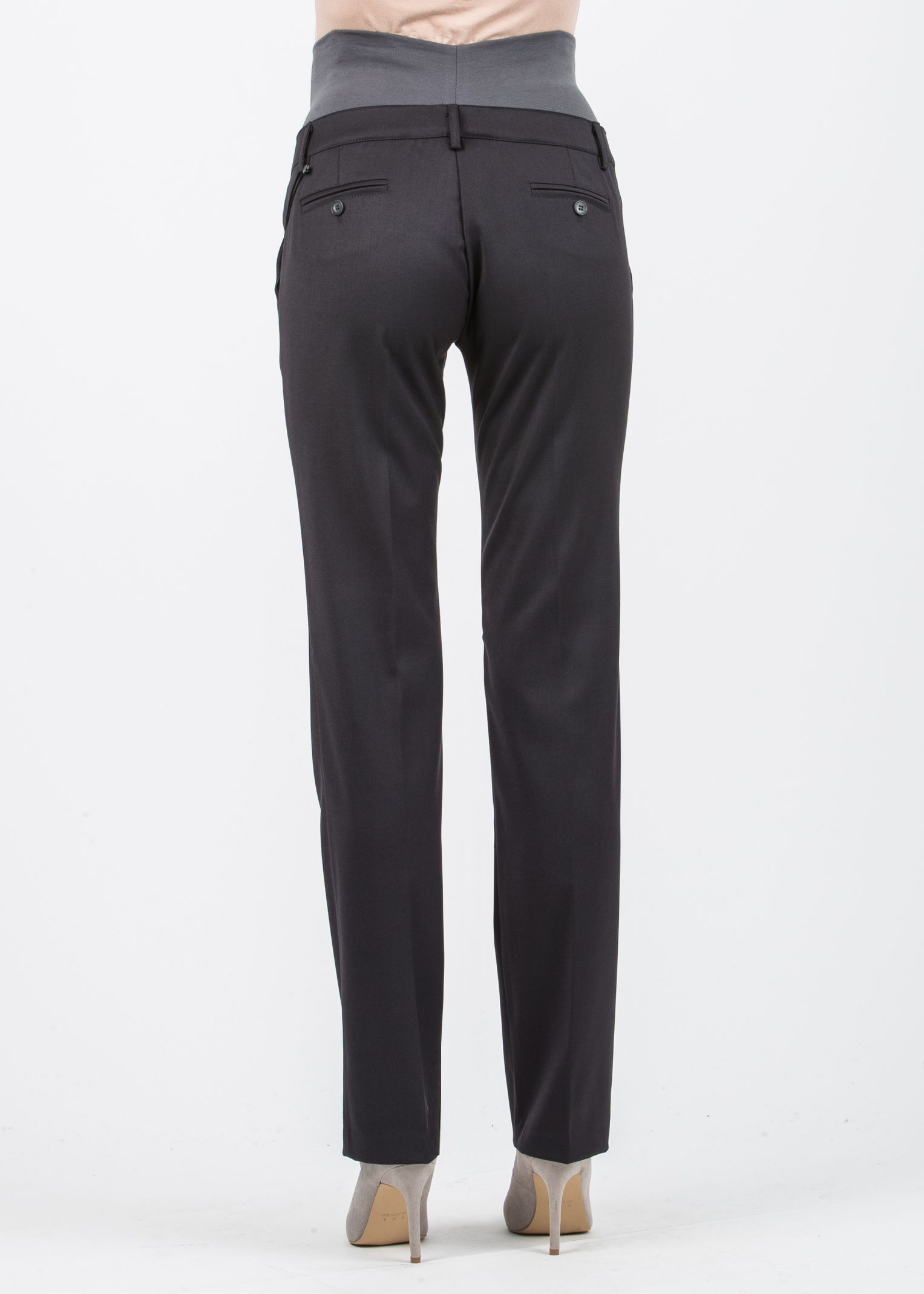 NAOMI LG - Pantalone Premaman Slim Fit da Ufficio (Antracite)