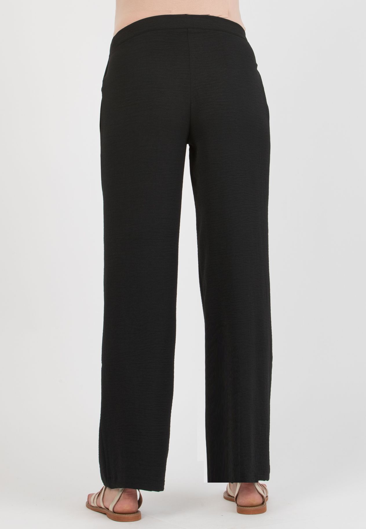 INES - Fluid Maternity Trousers with Low Waist (Nero)