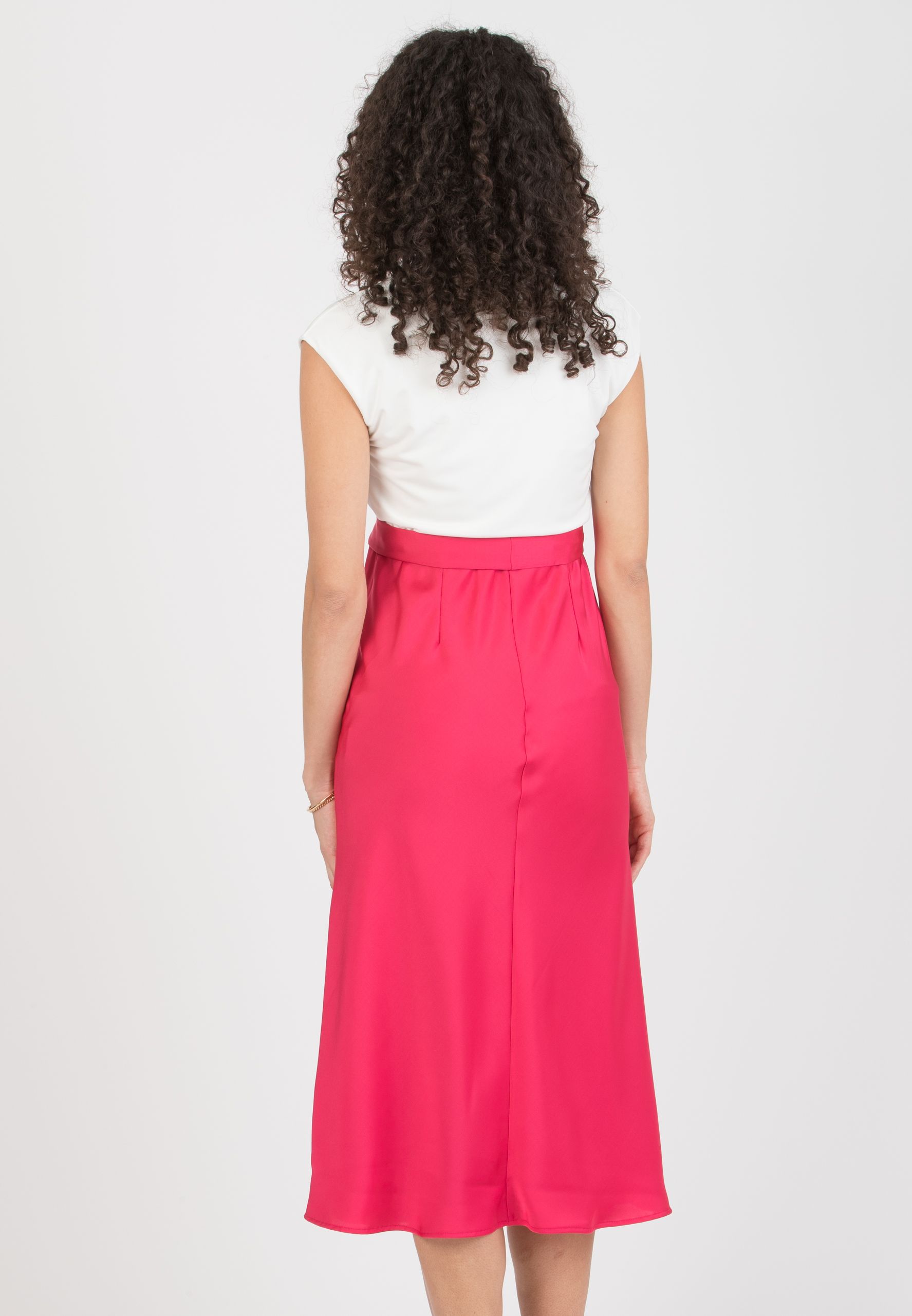 DILETTA – Maternity & Nursing Dress with Crossover Bodice and Satin Skirt (Rosso)