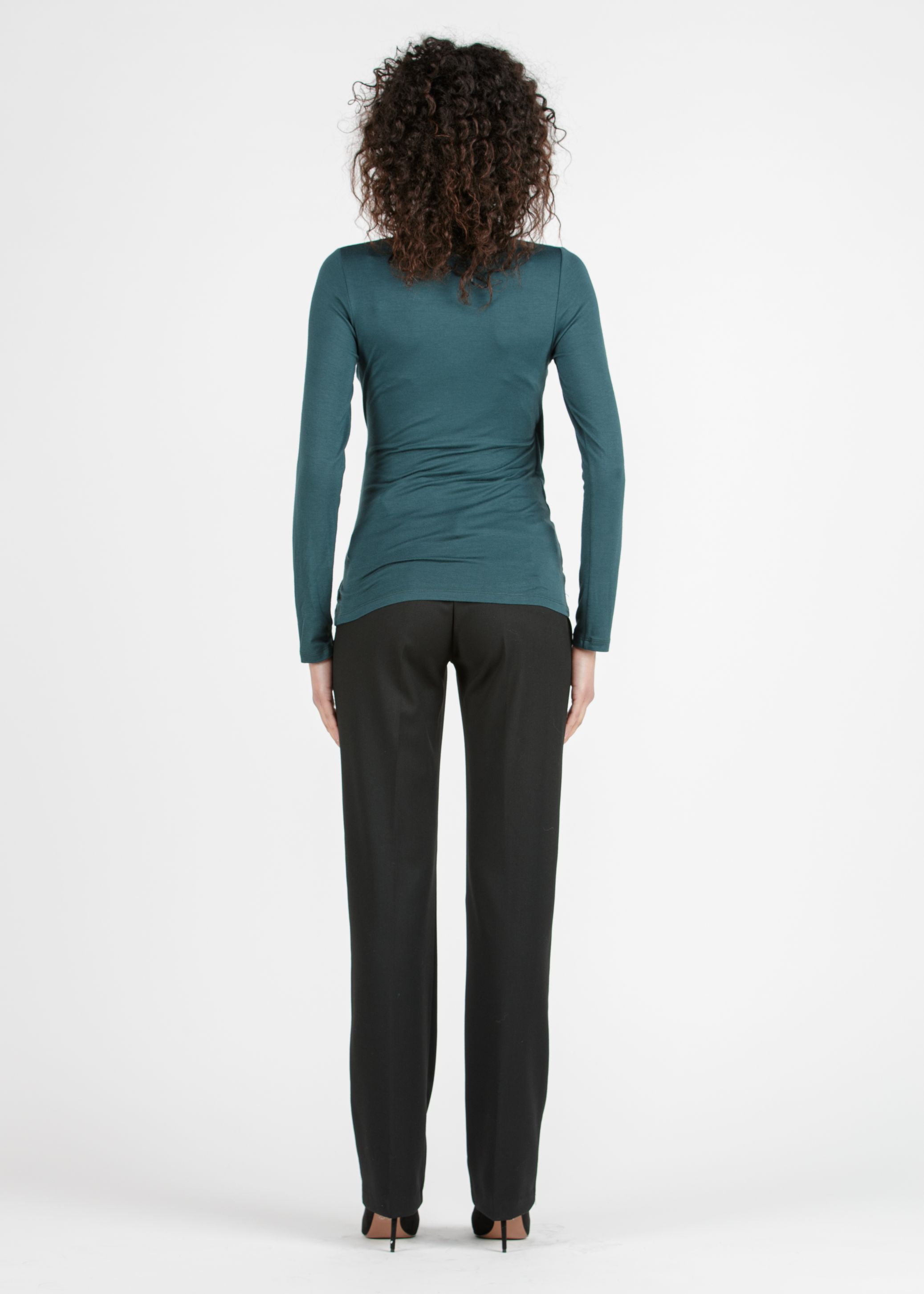 NAOMI LG - Pantalone Premaman Slim Fit da Ufficio (Nero, XXS)