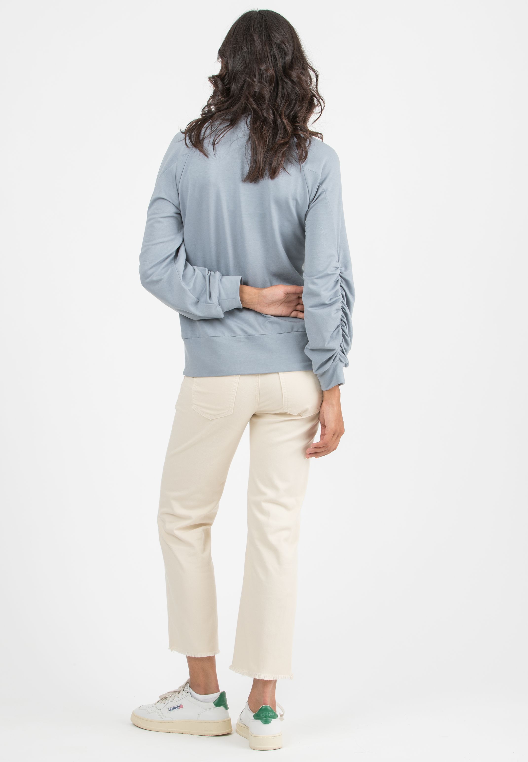 GABY - Felpa Premaman & Allattamento in Bamboo (Avio, XS)