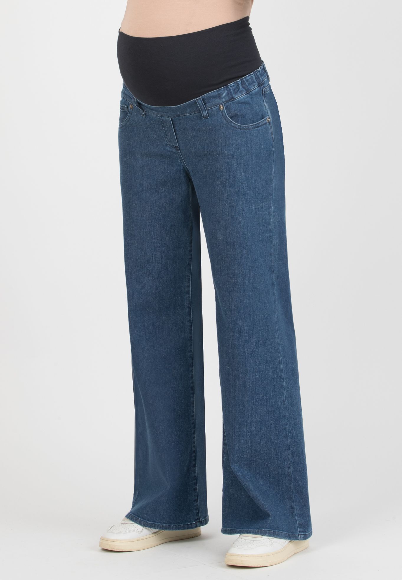 NOAH - Wide Leg Maternity Jeans in Denim (Blu)