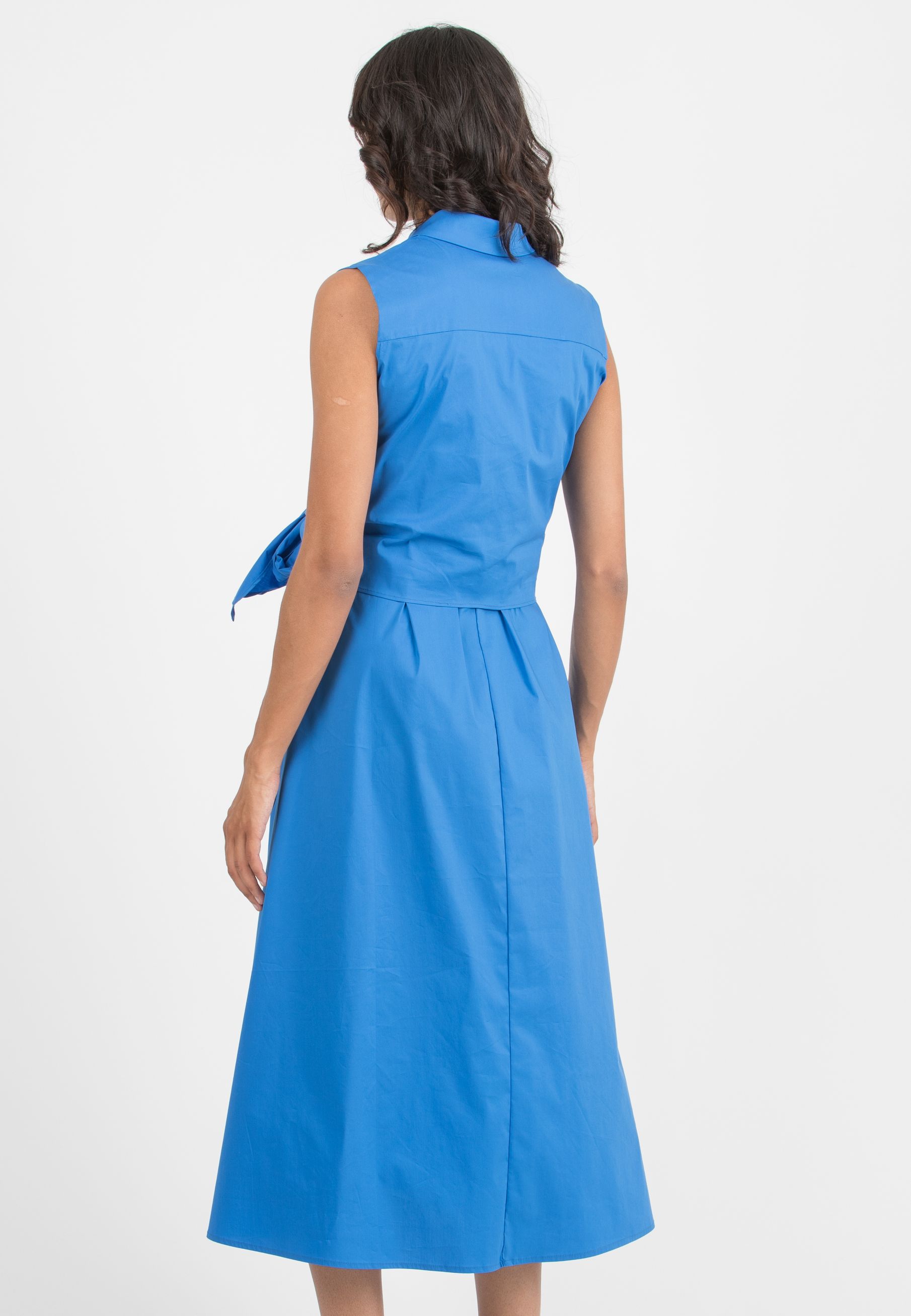 MICHELA - Abito Premaman & Allattamento Stile Camicia (Blu Cina, XXS)