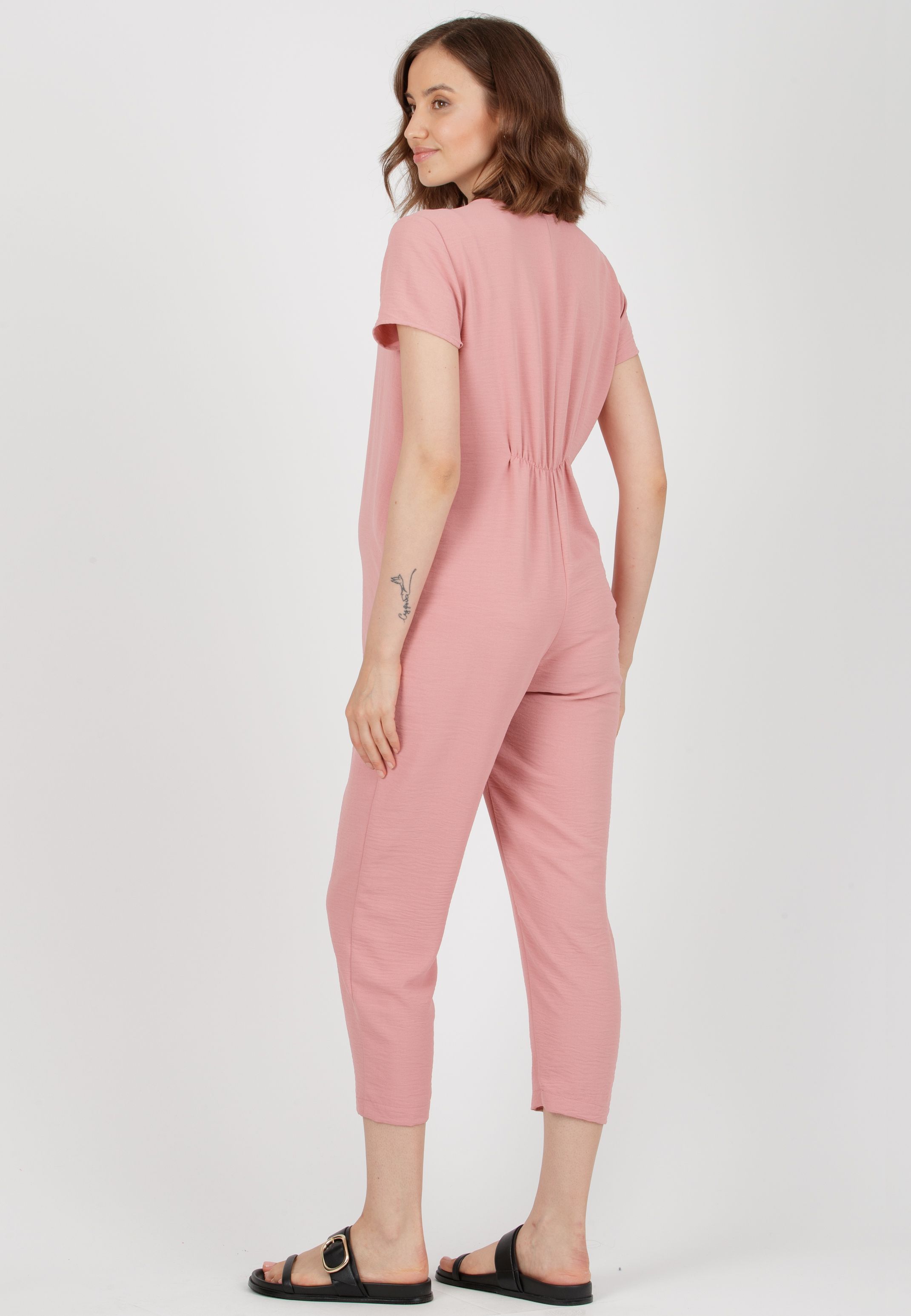 PETRA - Tuta Premaman Sportiva con Bottoni (Rosa Salmone, XS)