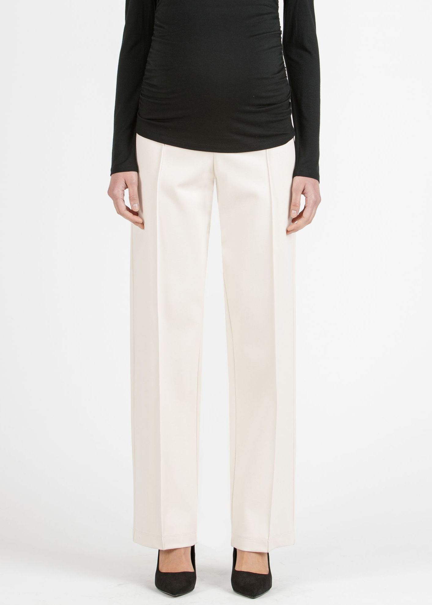 WINONA G - Pantalone Premaman Palazzo in Cadì (Naturale, XS)