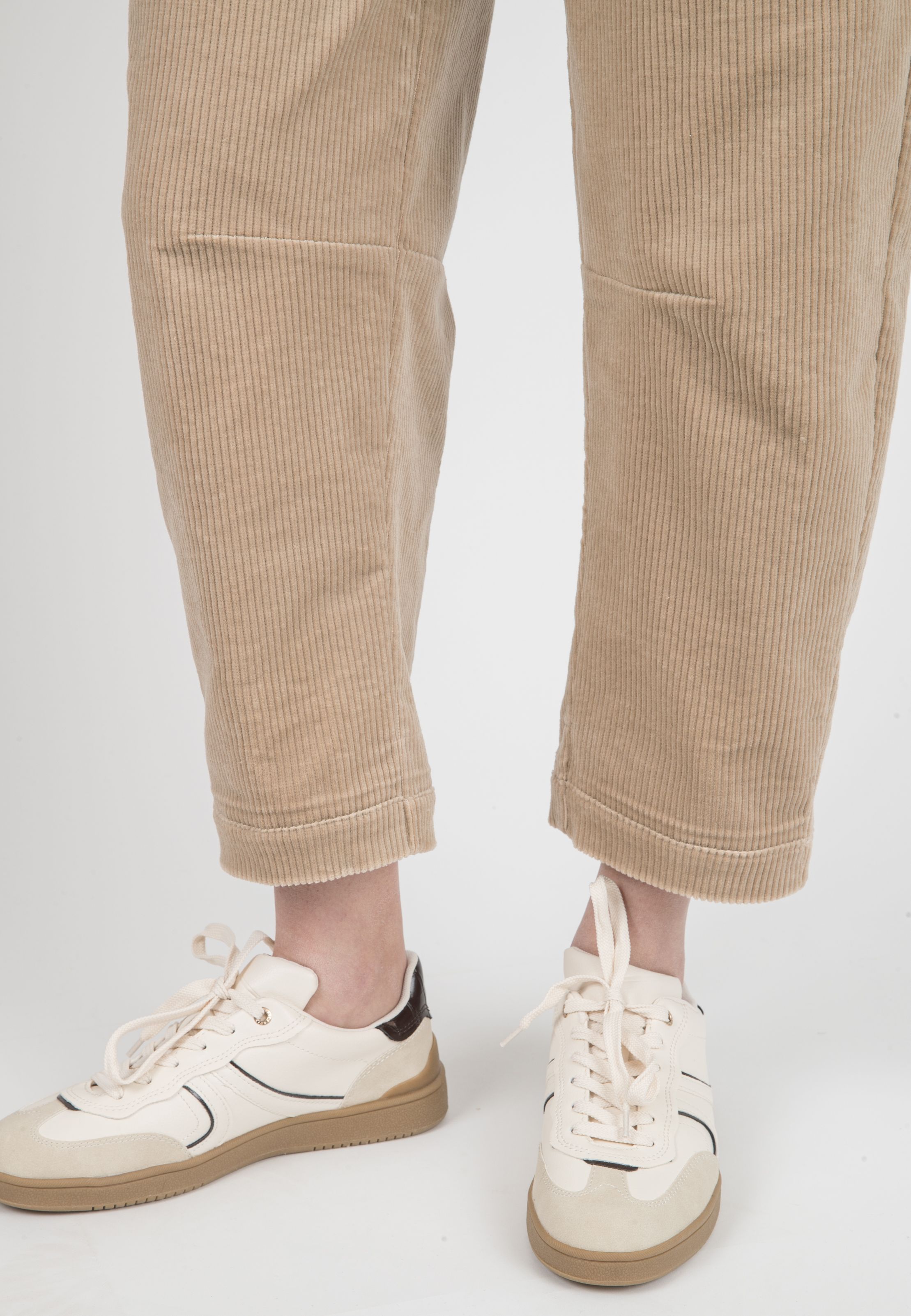 BRODY V - Pantalone Premaman in Velluto a Costine Ballon Fit (Ecru')