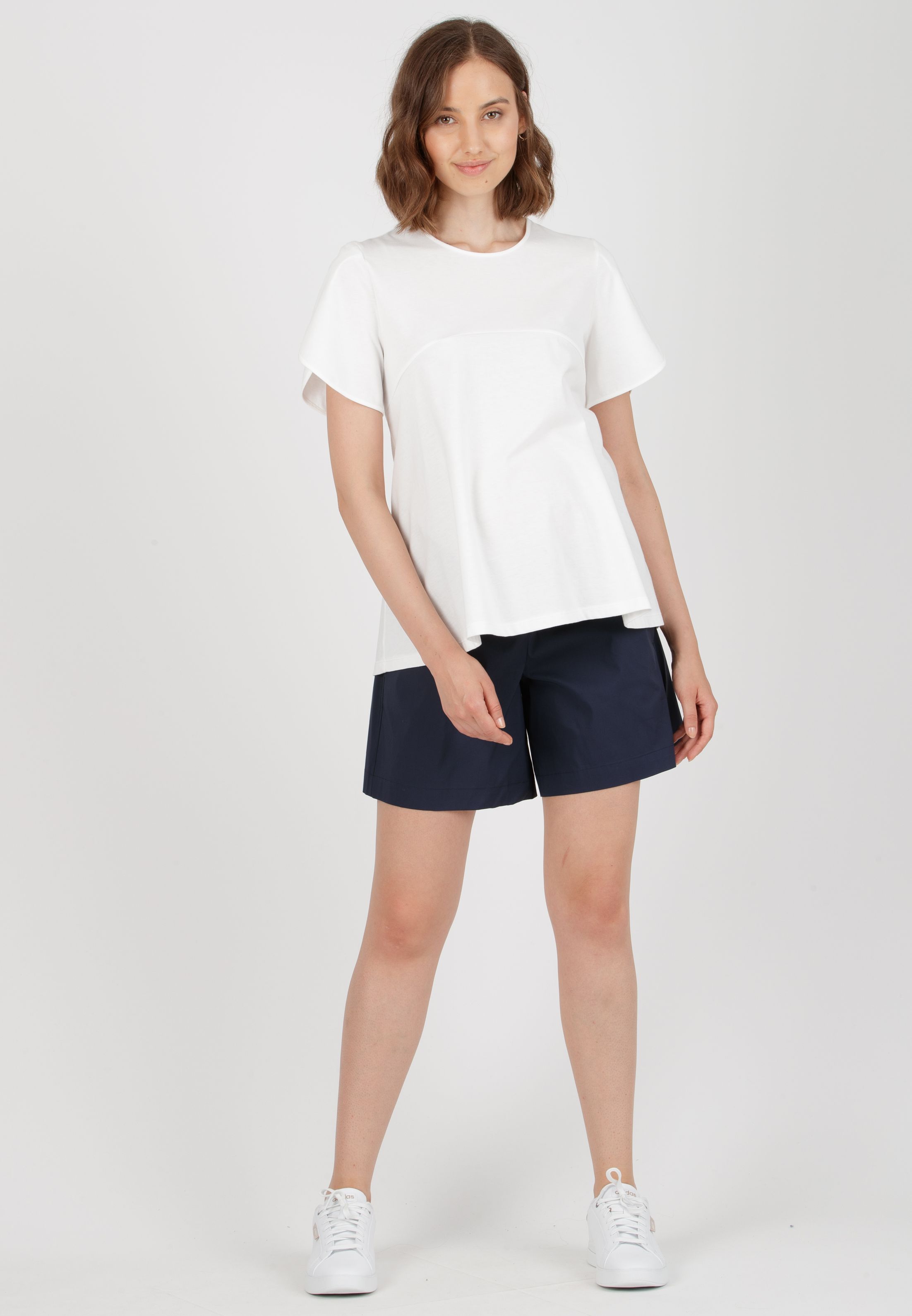 SIBILLA - Short Premaman in Cotone (Blu, XS)