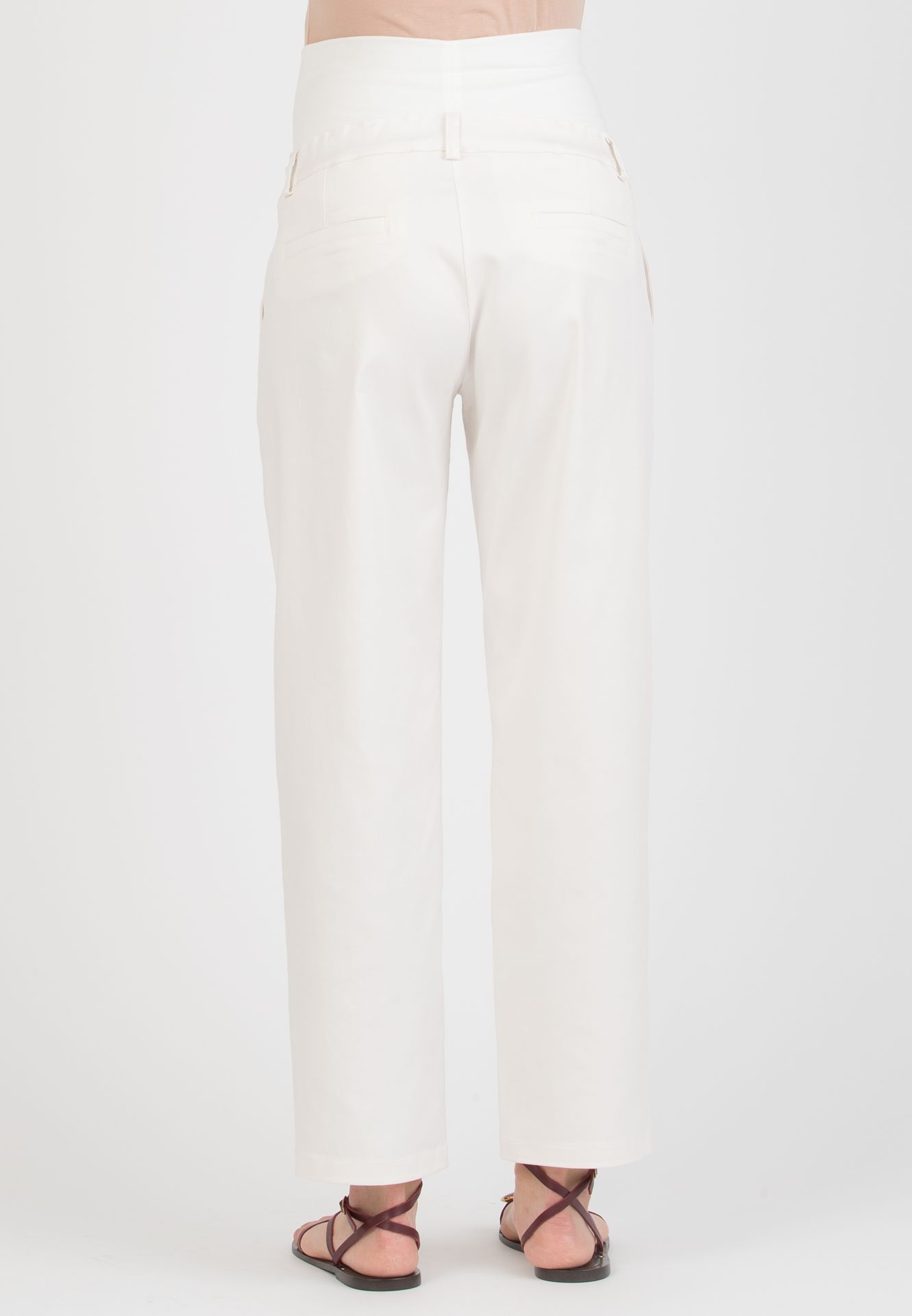 CHARLIE – Maternity Balloon-Fit Trousers in Lyocell (Avorio)