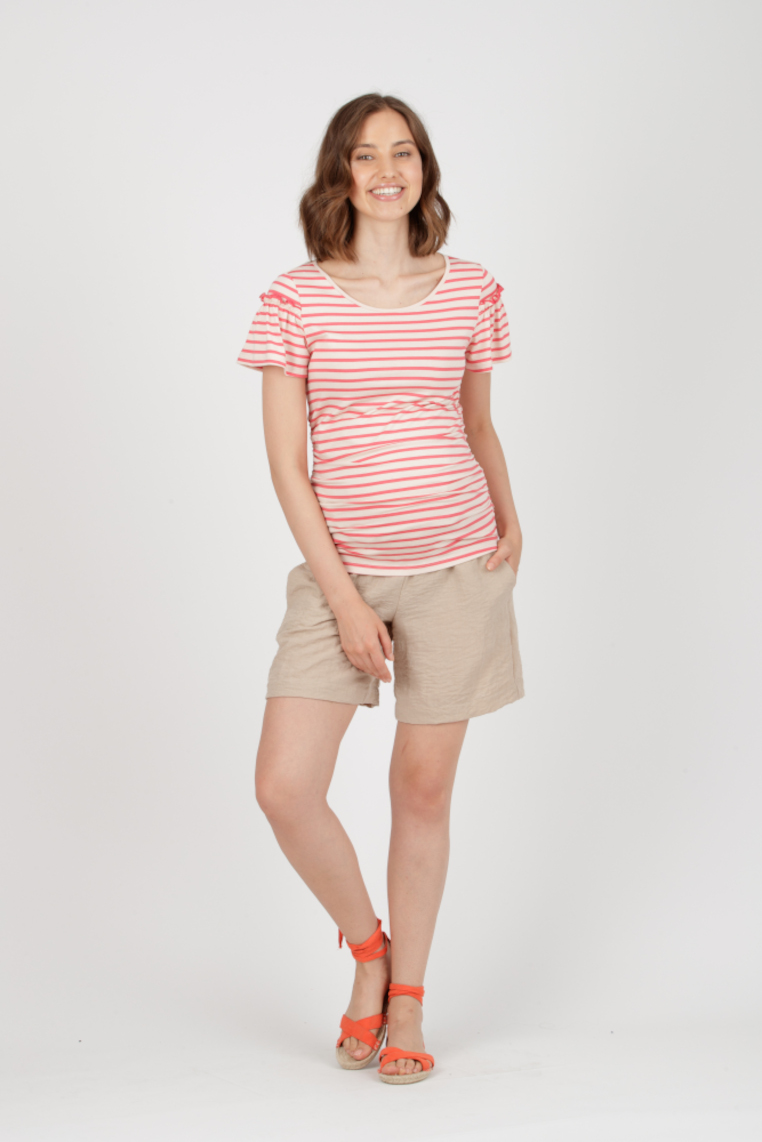 KATIA - Maglietta Premaman a Righe (Corallo, XS)