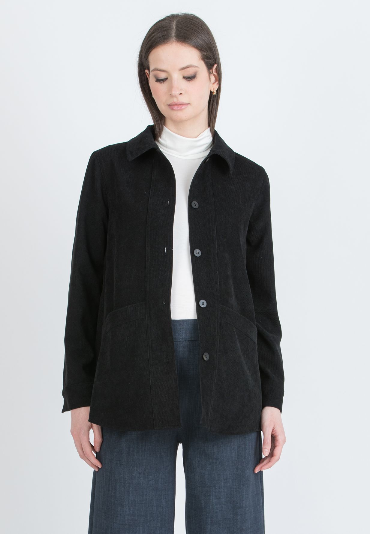 ELETTRA – Maternity Jacket in Velvet (Nero)