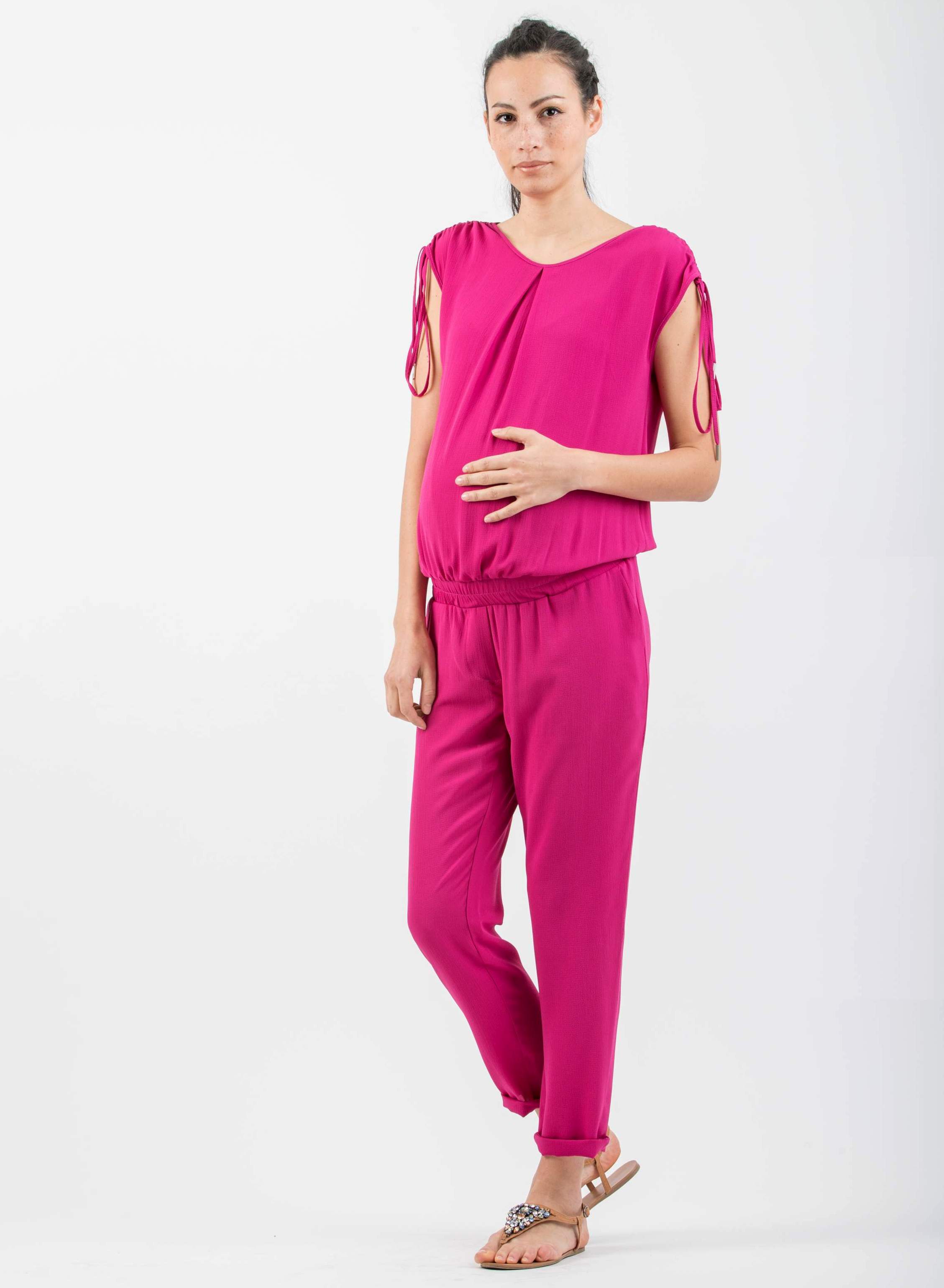Tuta Premaman con Coulisse sulle Spalle (Fuxia, XS)