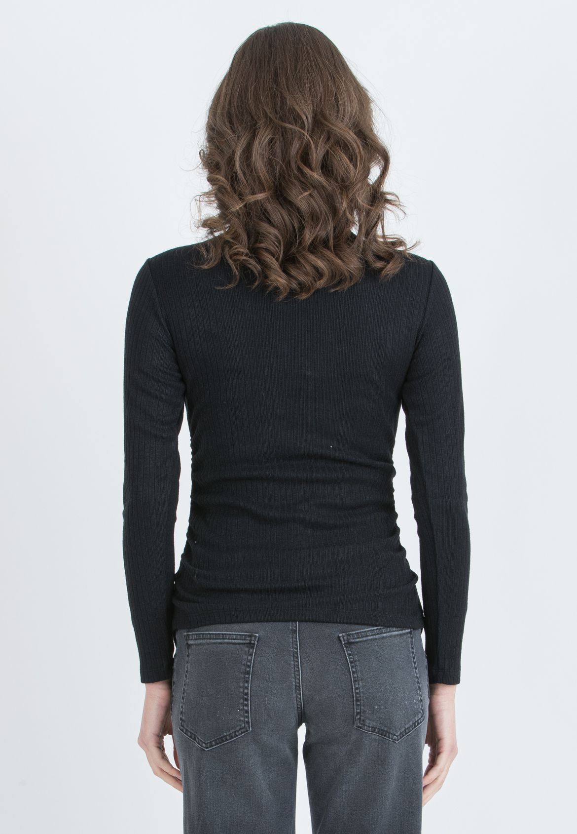 GIORDANA - Maternity Ribbed Turtleneck (Nero)