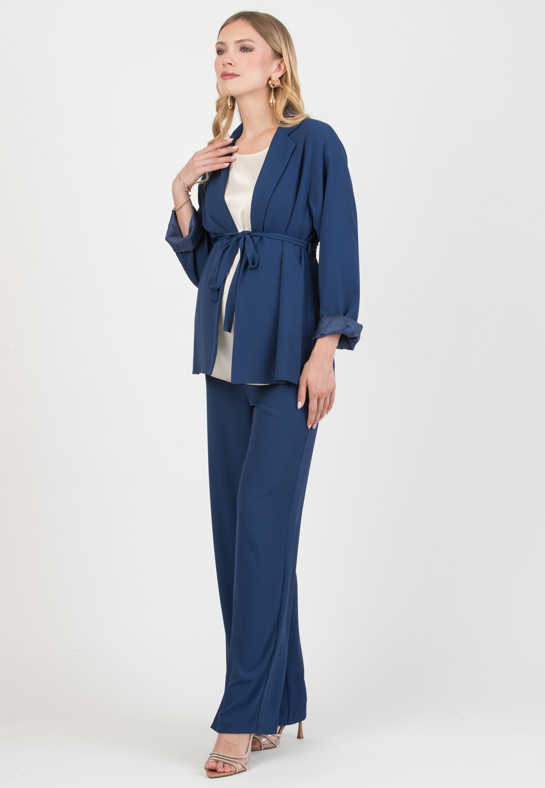 ROBERTA - Maternity Blazer in Cadì (Midnight Blue, XS)