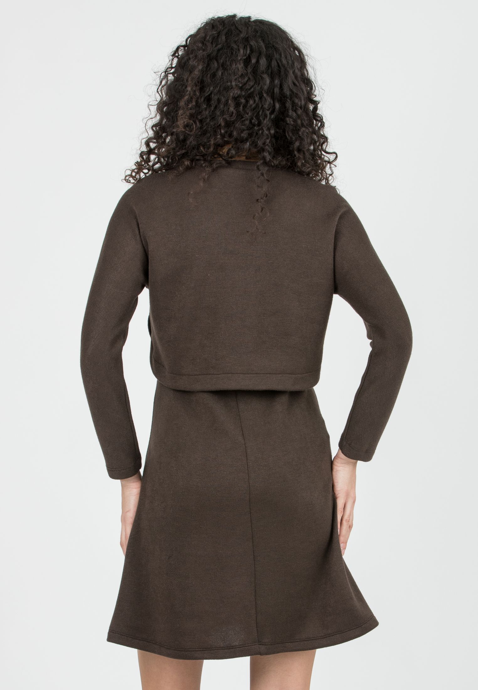 ROSSELLA - Two Piece Knit Maternity & Nursing Dress Set (Marrone)