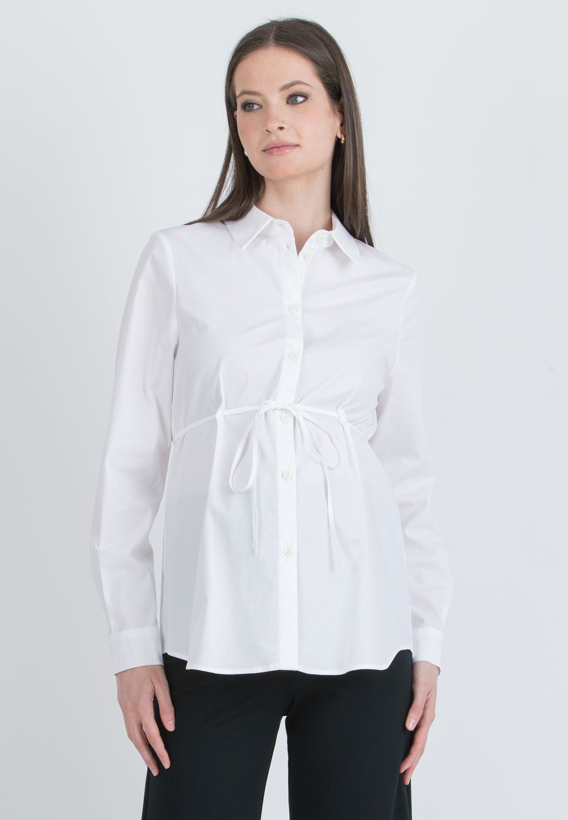 IMMA - Maternity Shirt with Drawstring (Avorio)
