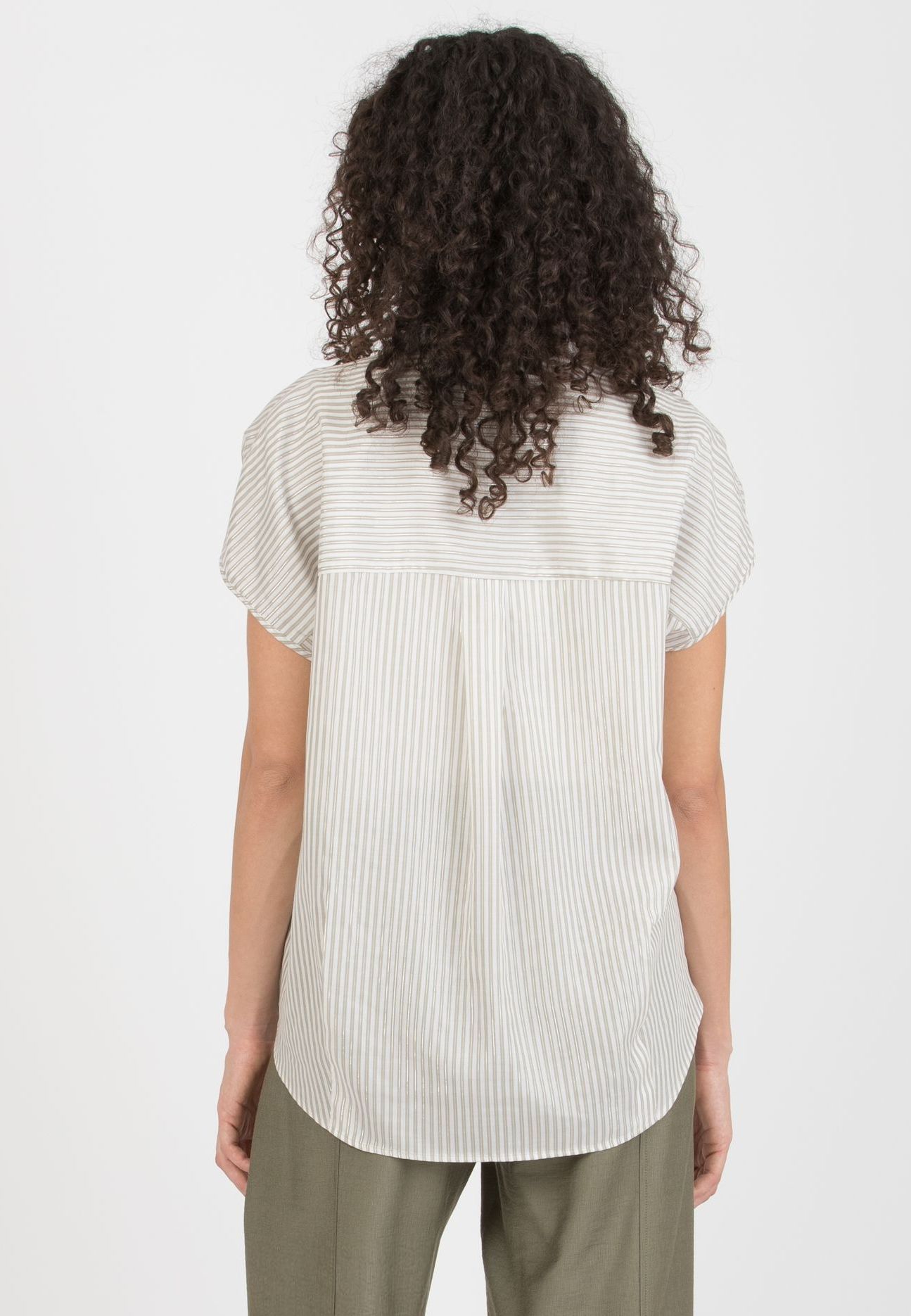 PEGGY - Maternity & Nursing Oversized Striped Shirt (Corda)