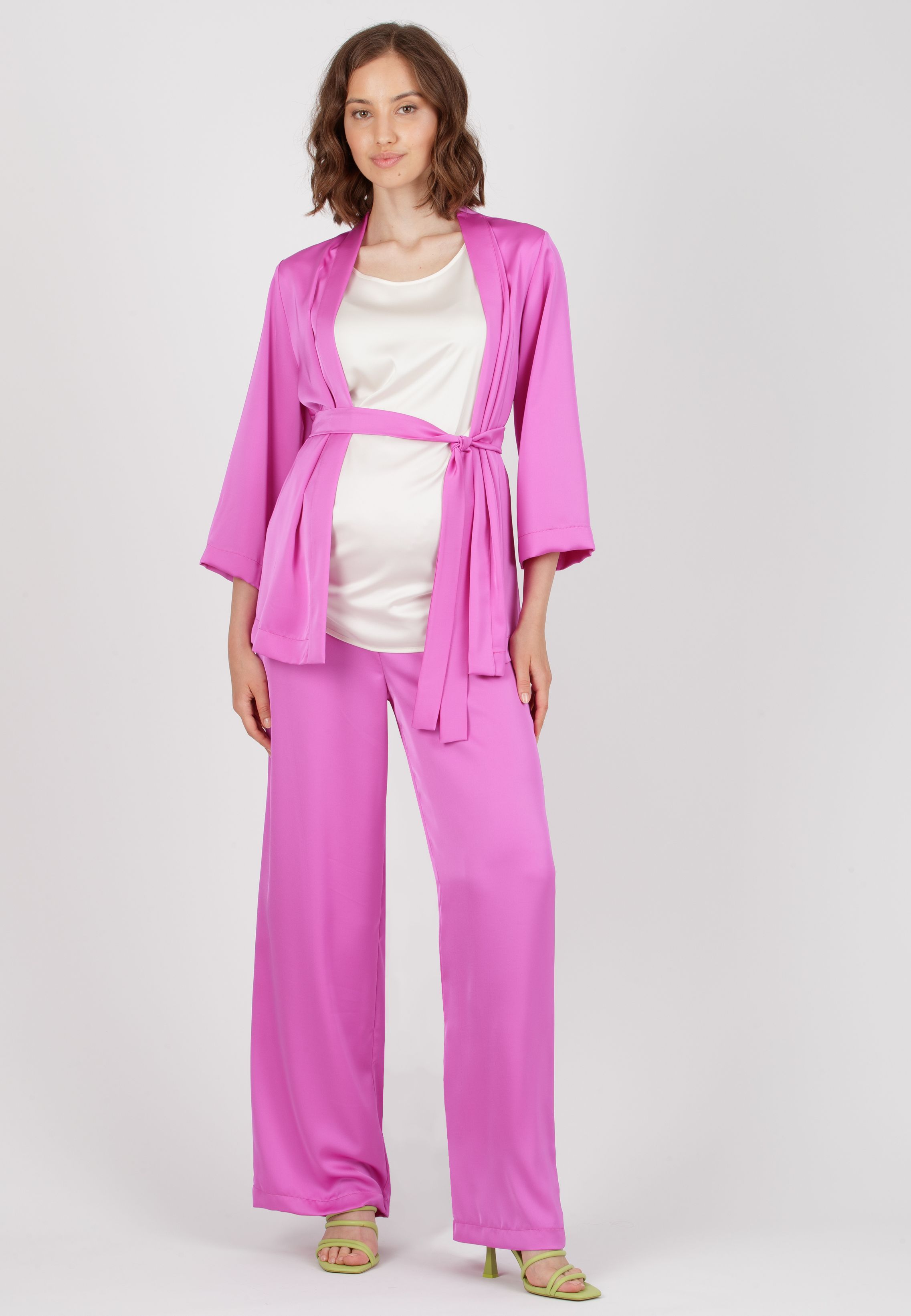 MARLENE - Satin Maternity Blouse (Avorio)