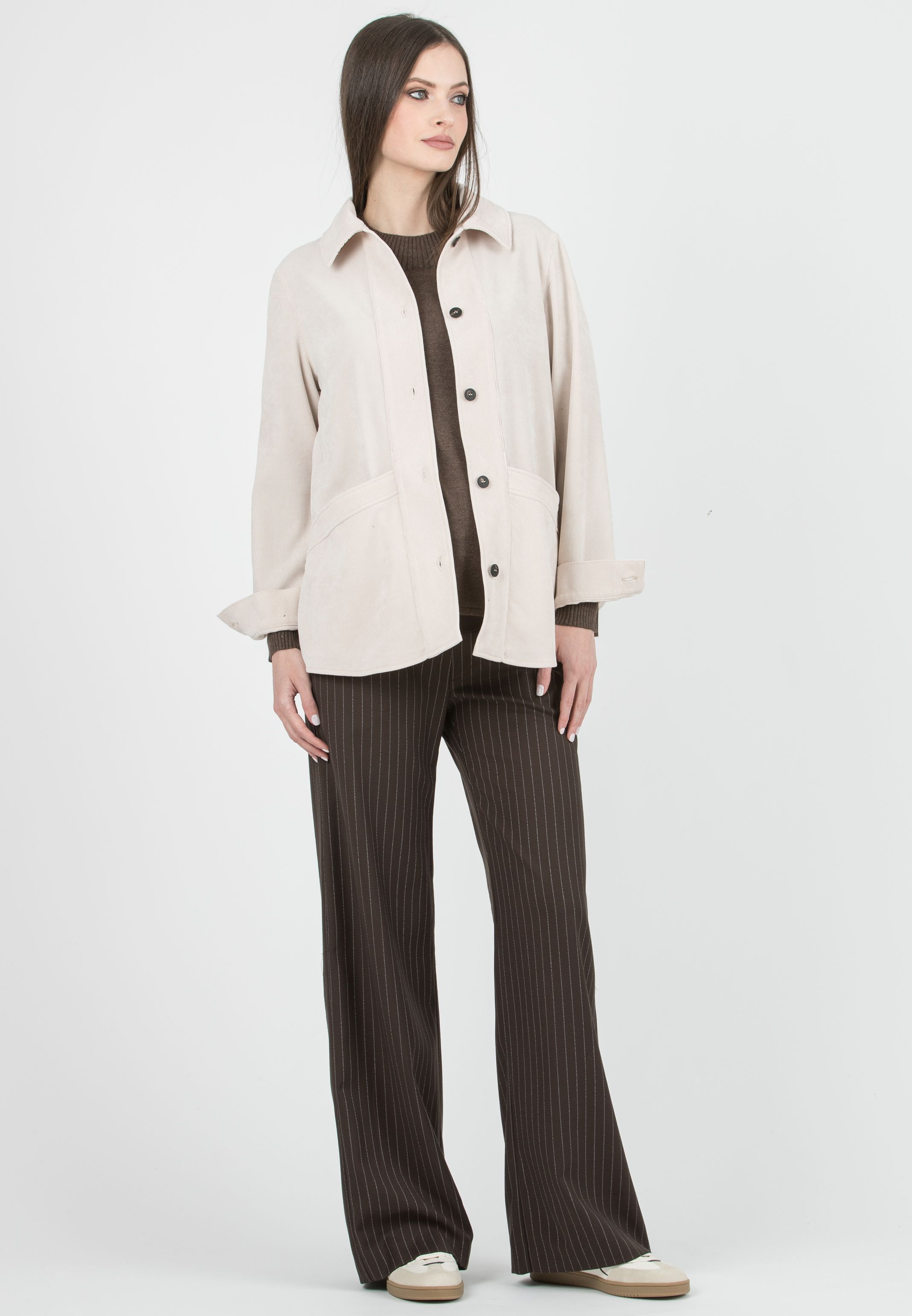 ELETTRA – Maternity Jacket in Velvet (Naturale)