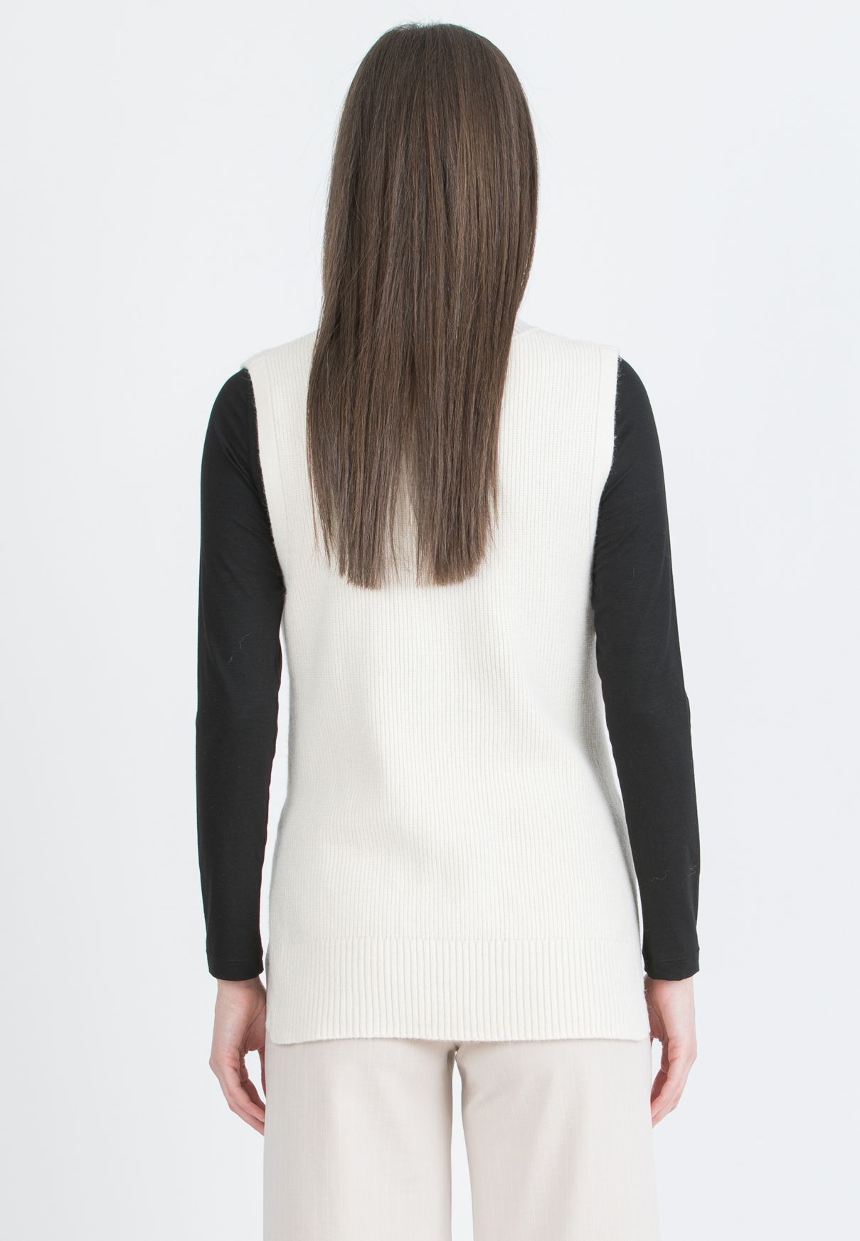 CARLY - Gilet Premaman in Misto Lana (Avorio, UNIC)