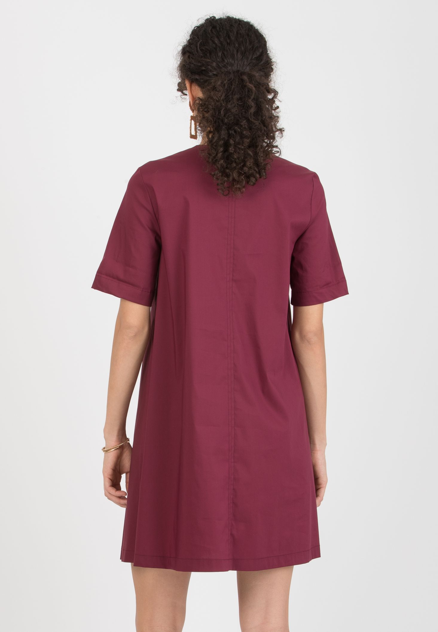JULIET - Abito Premaman & Allattamento in Cotone Stretch (Bordeaux, XS)