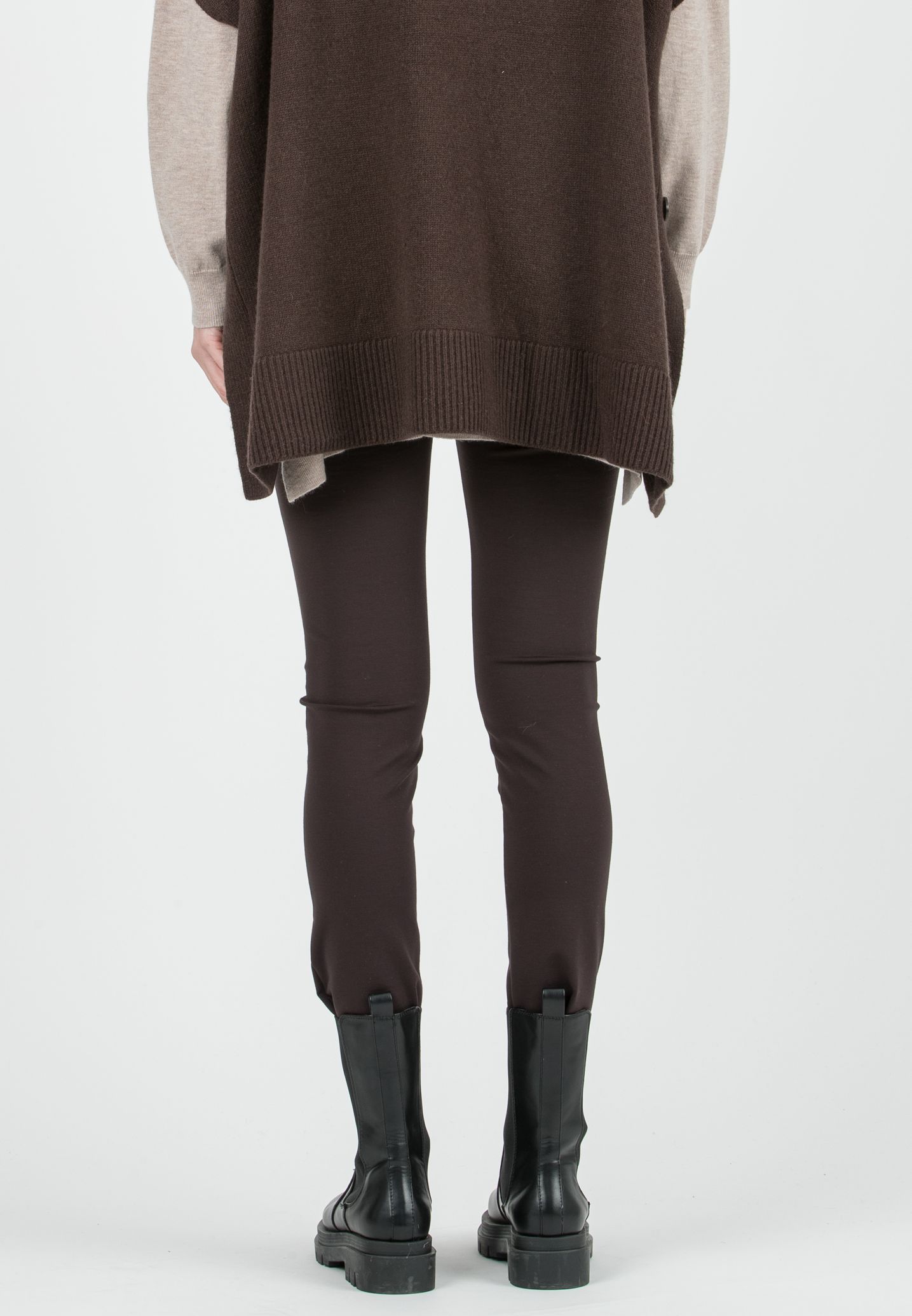 CRIS - Leggings Premaman in Punto Milano Tecnico (Marrone)