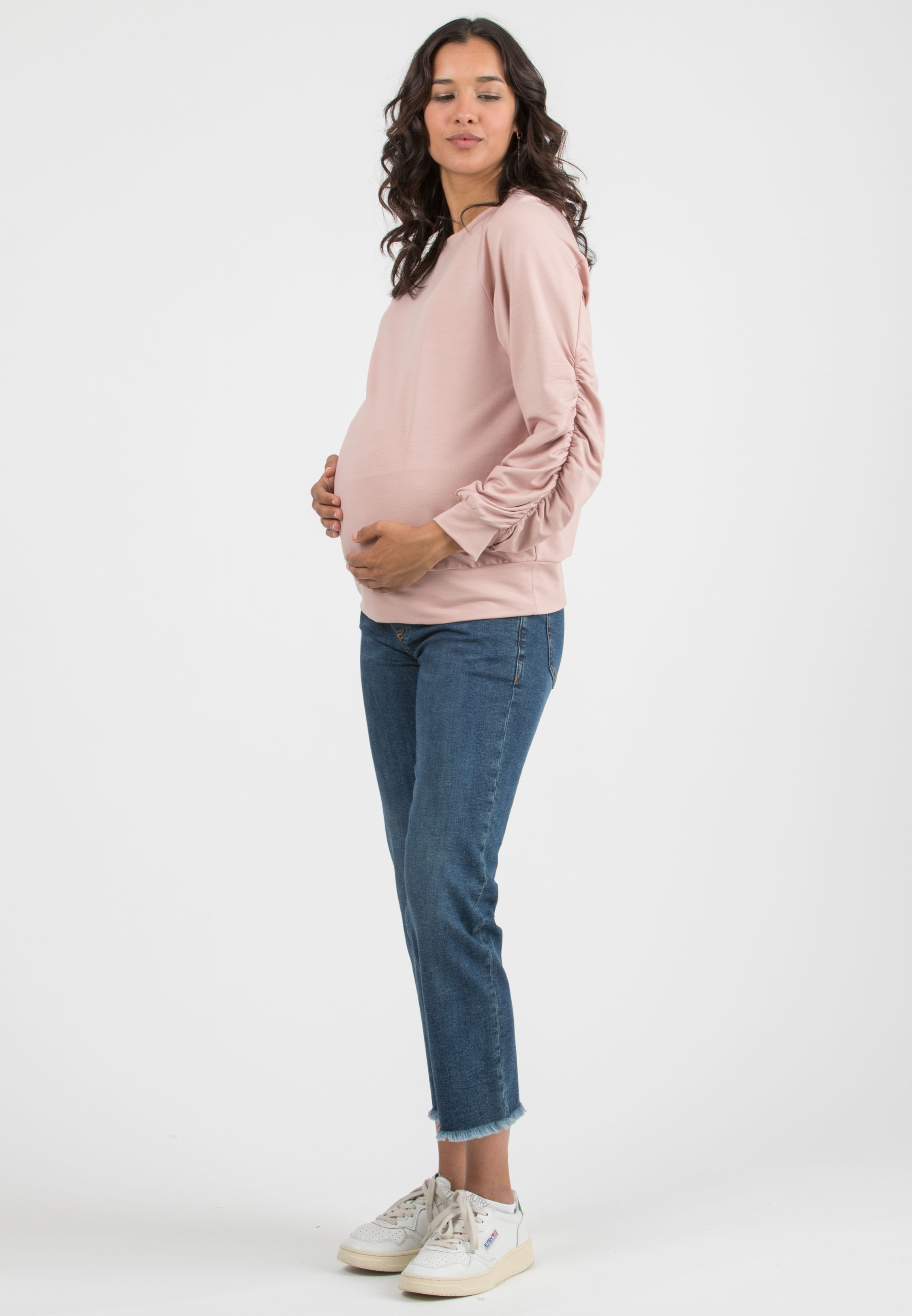 GABY - Felpa Premaman & Allattamento in Bamboo (Rosa, XS)
