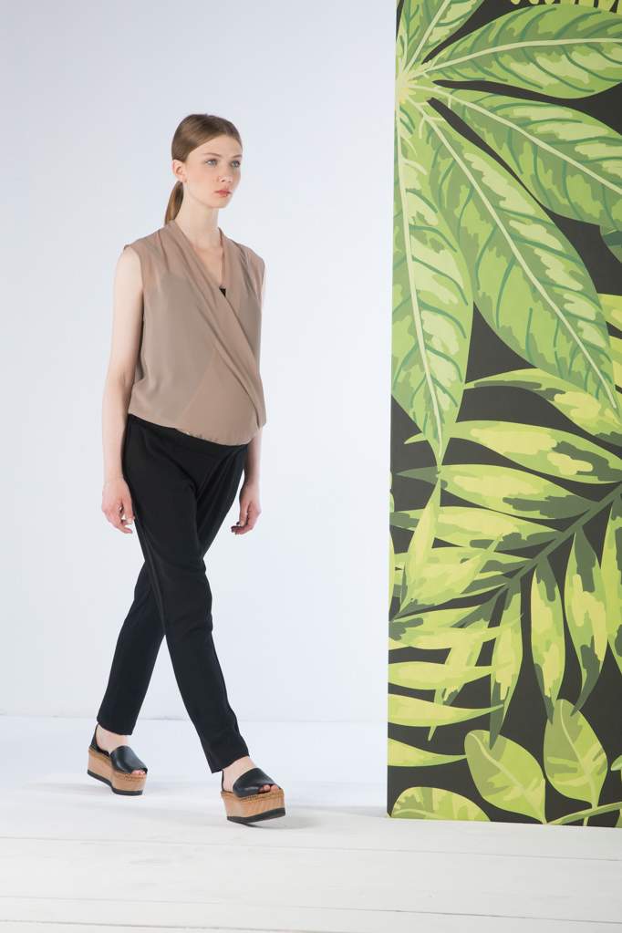 Maternity & Nursing Jumpsuit with Chiffon (Camel, XS)