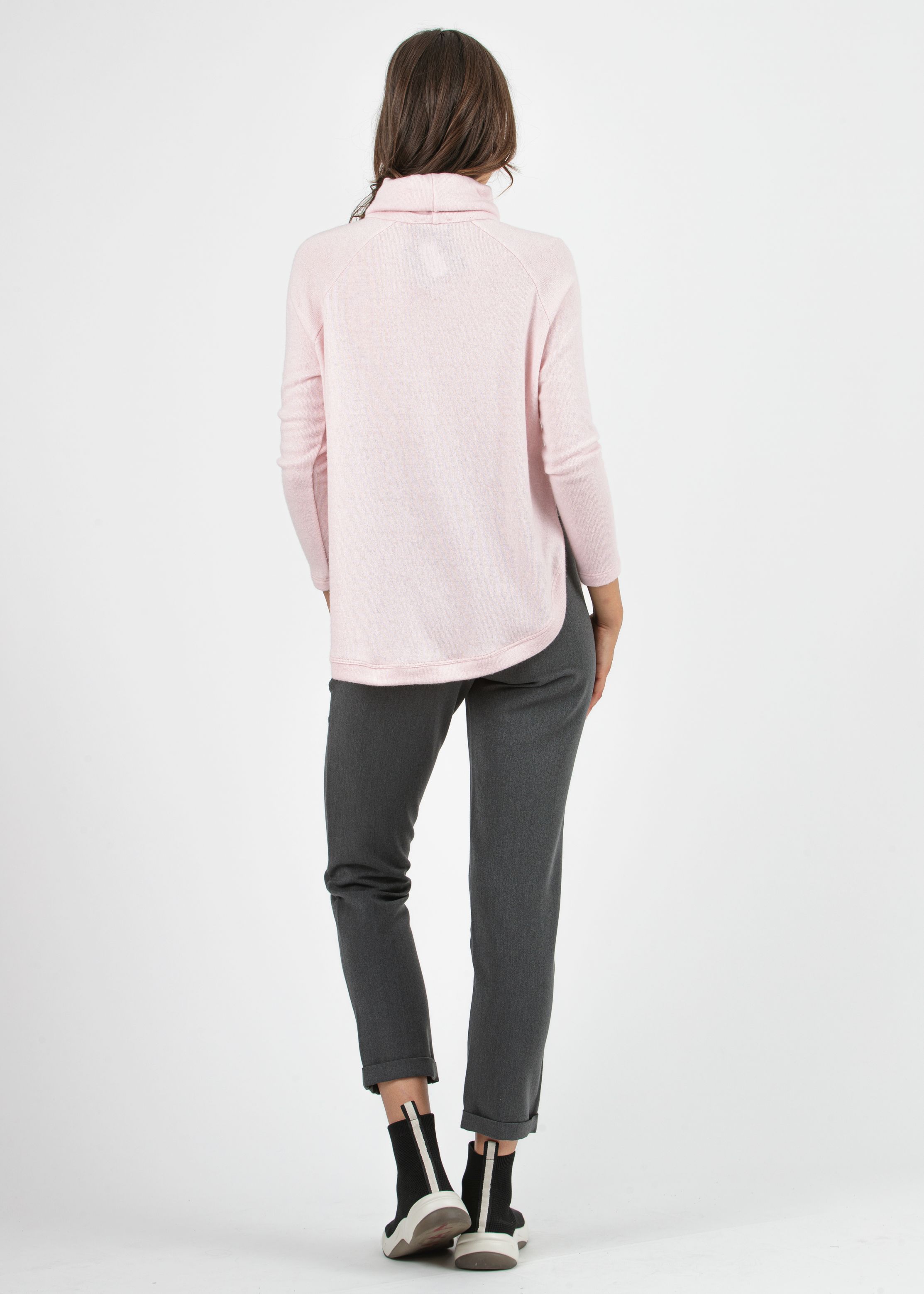CAROLA - Pantalone Premaman Relax Fit In Gabardina (Antracite, XS)