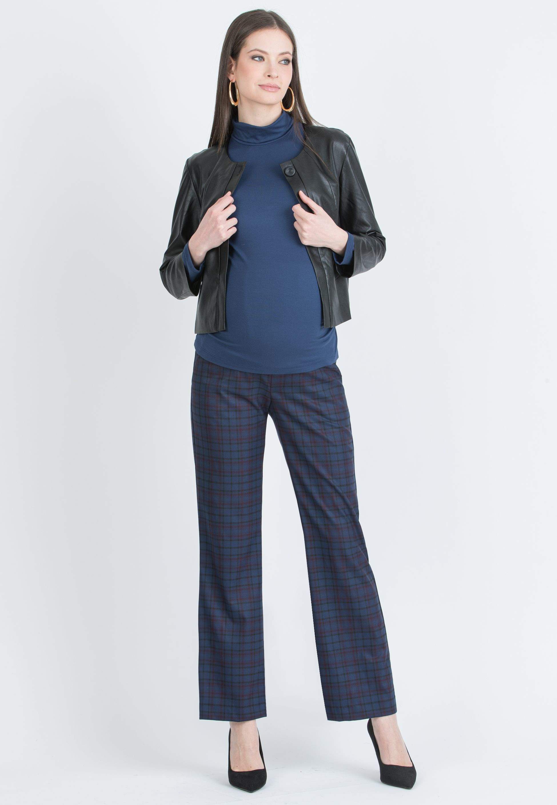 SADIE - Short Jacket in Faux Leather (Nero)