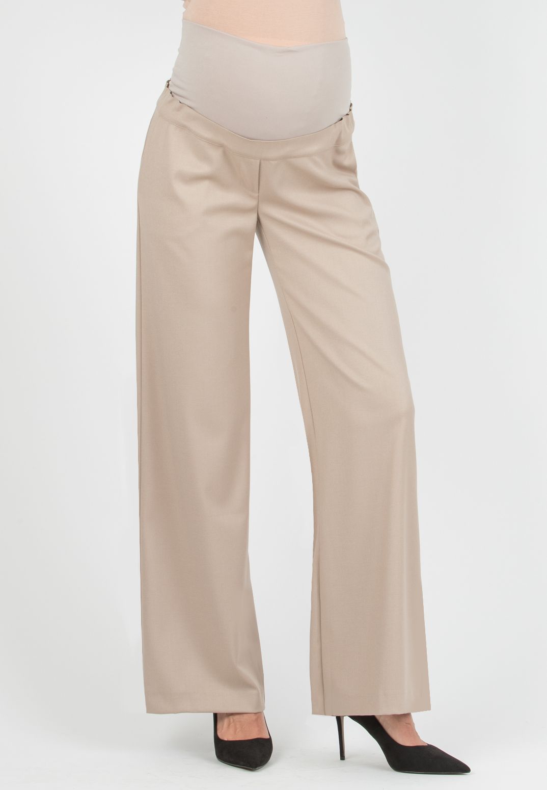 NAOMI P - Pantaloni Palazzo da Ufficio (Beige)