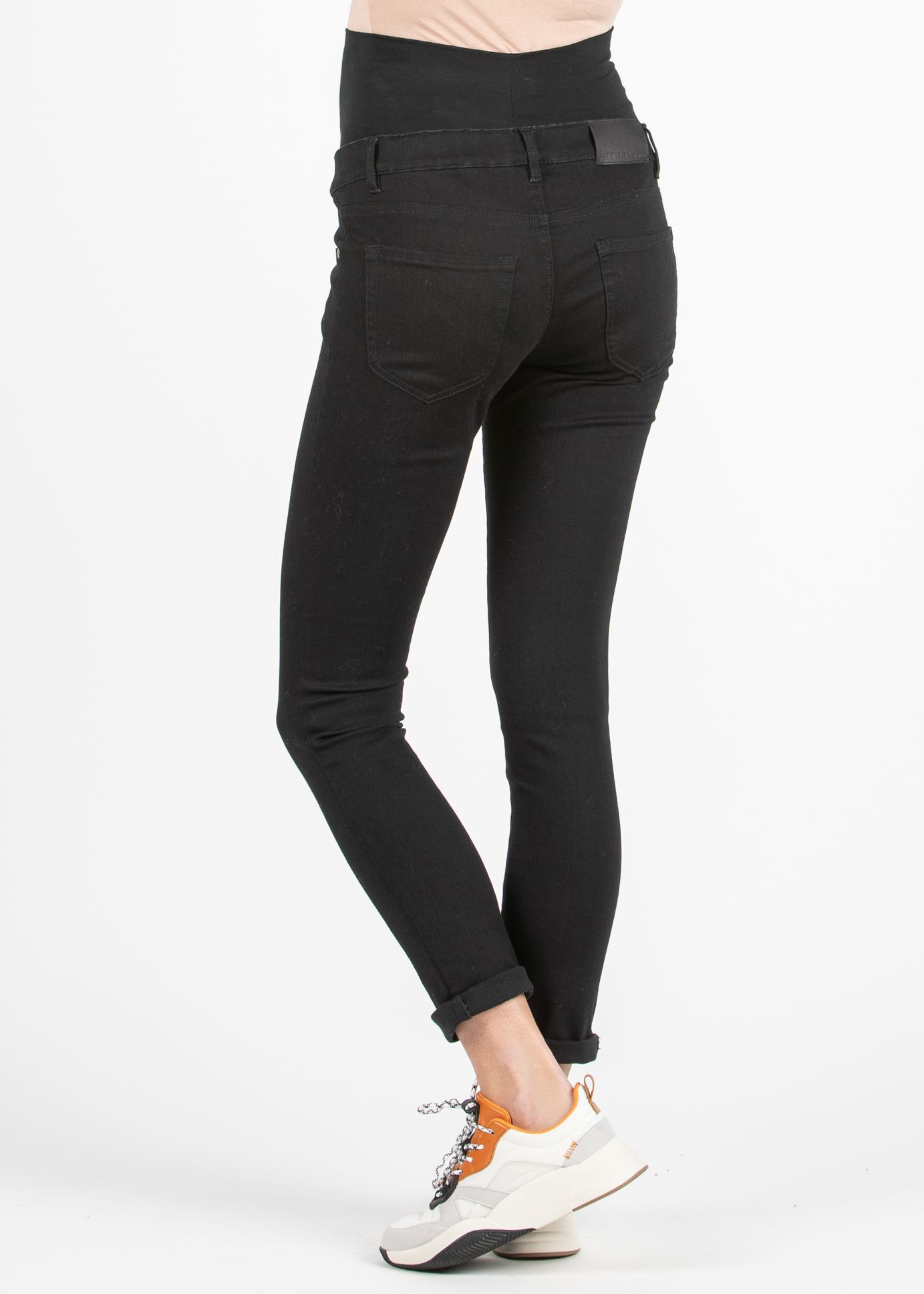 LUCE - Jeans Premaman Skinny Super Elasticizzato (Nero, XS)