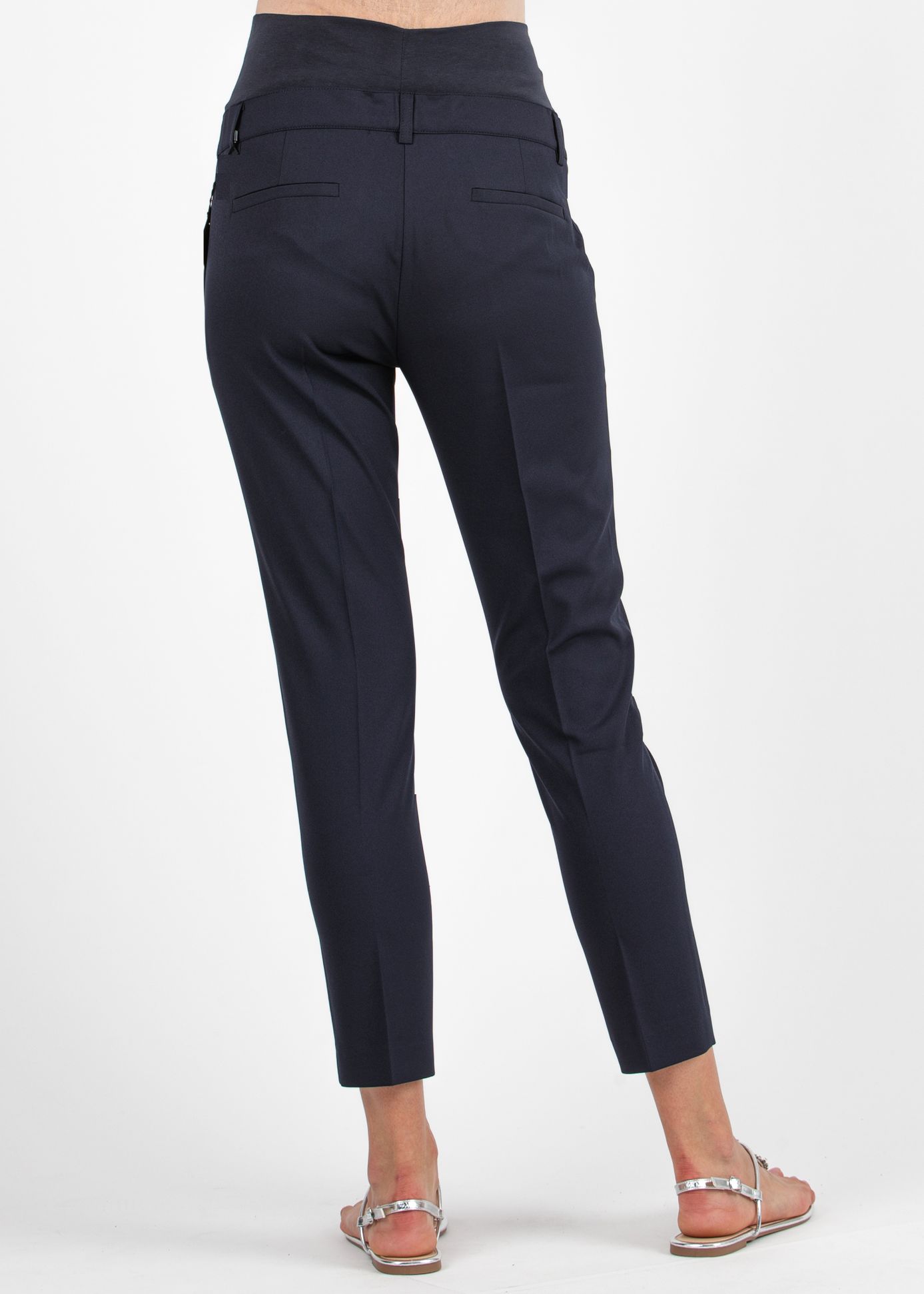 TABATA - Maternity Slim Trousers in Cady Fabric (Blue, XS)