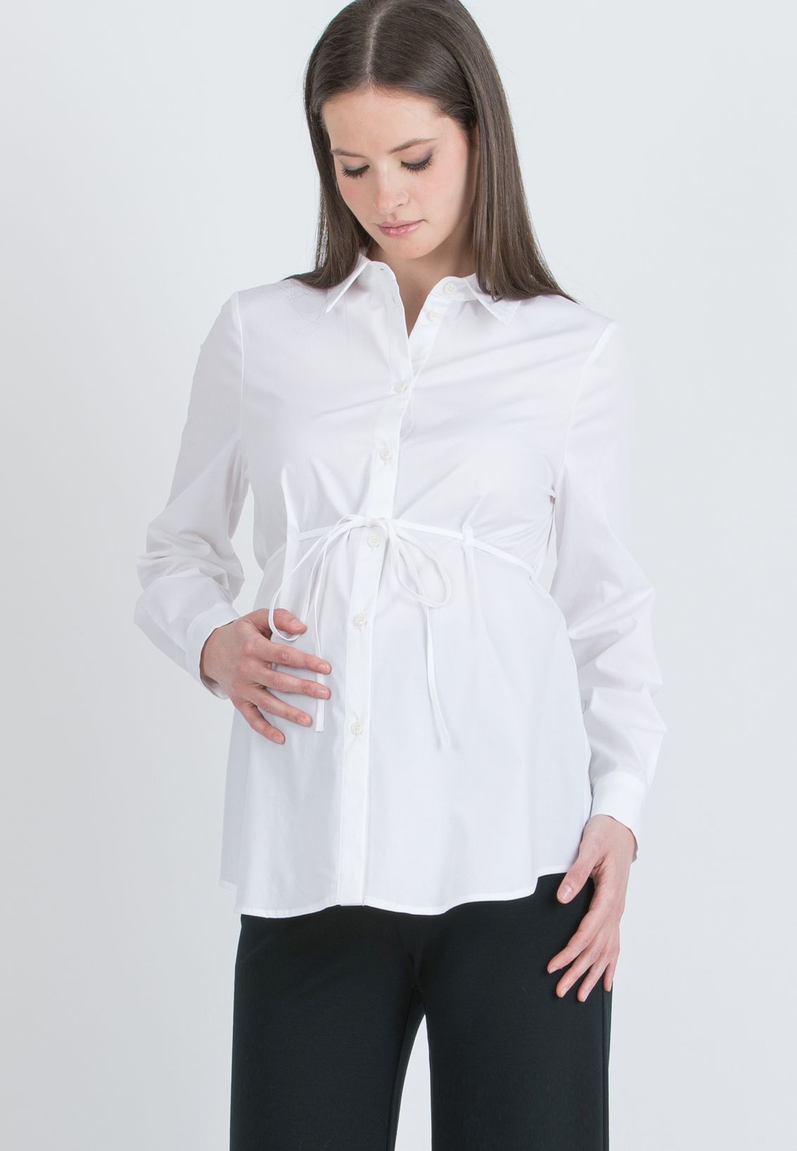 IMMA - Maternity Shirt with Drawstring (Avorio)