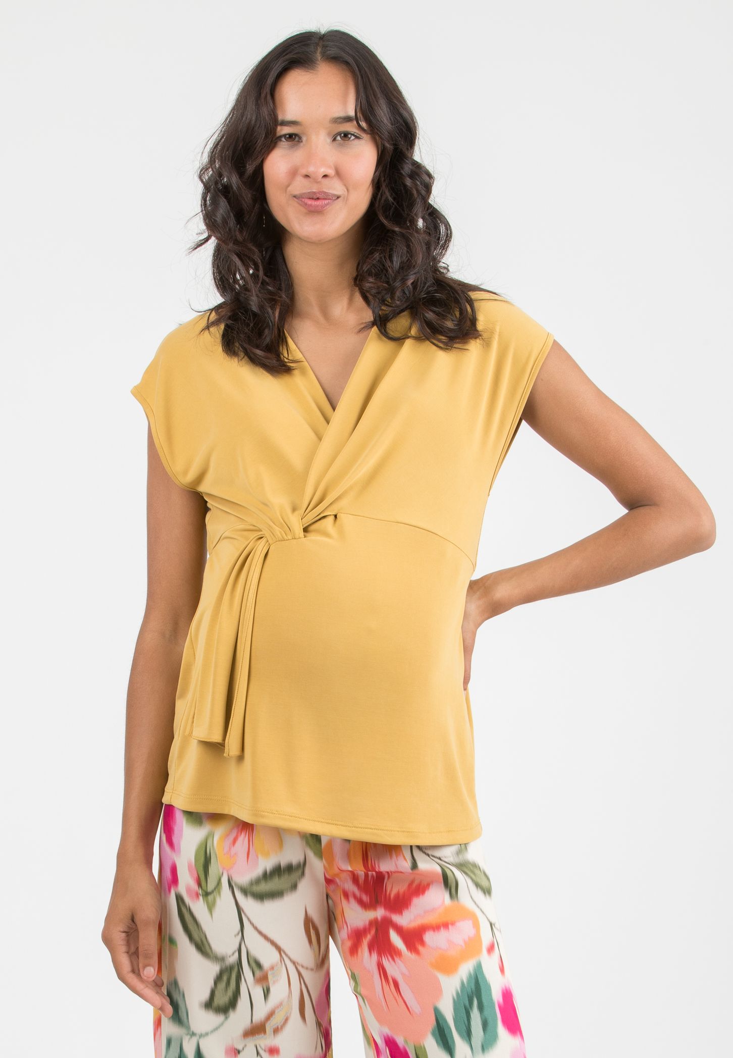LOUISE - Maternity & Nursing Blouse in Modal (Senape)