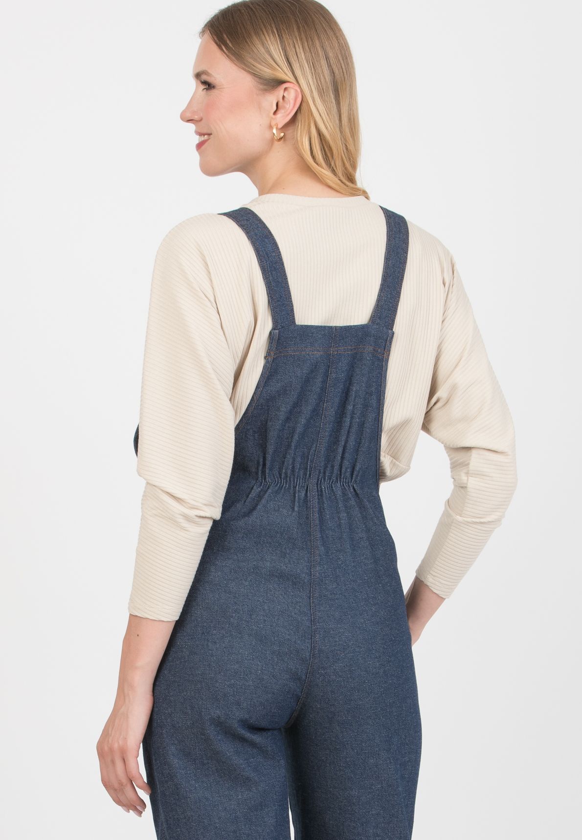 BETTA - Salopette Premaman in Denim (Blu Scuro)