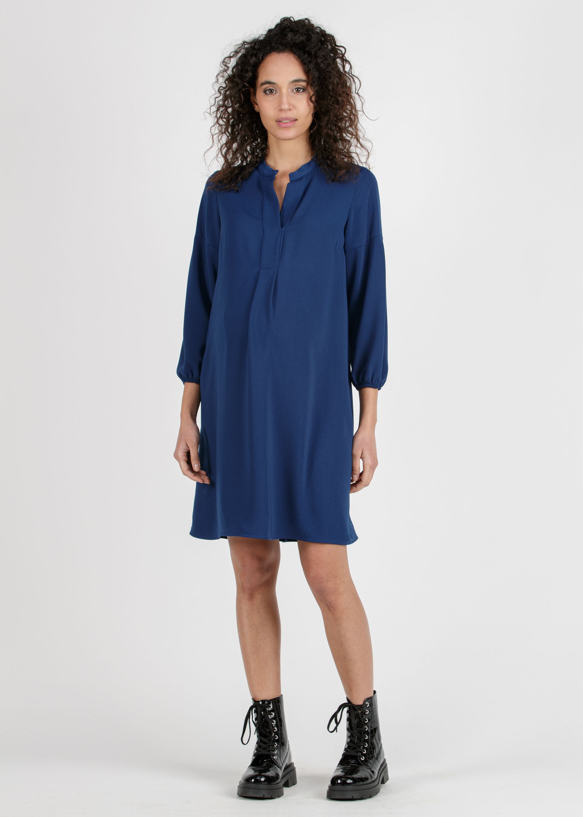 LISA - Abito Premaman con Piega Centrale (Denim, XS)