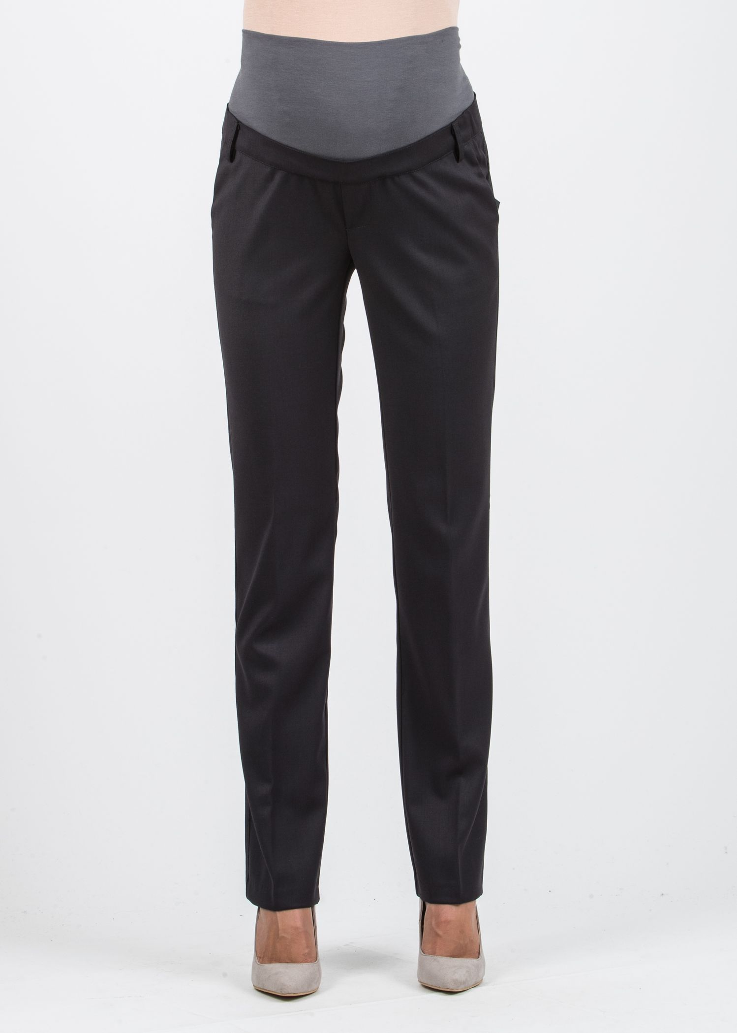 NAOMI LG - Pantalone Premaman Slim Fit da Ufficio (Antracite)