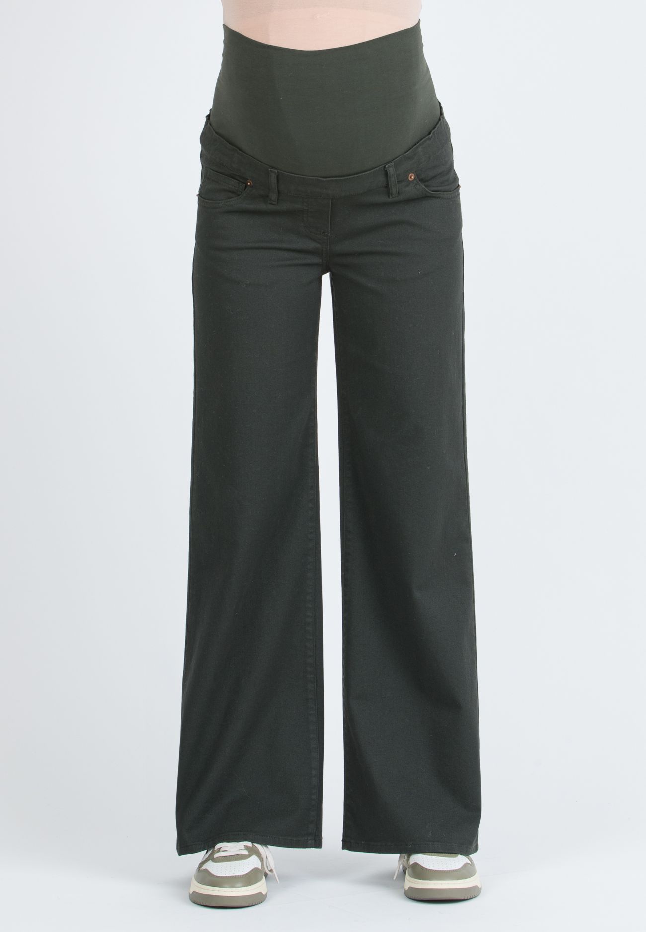NOAH – Maternity Wide-Leg Jeans in Coloured Denim (Verde)